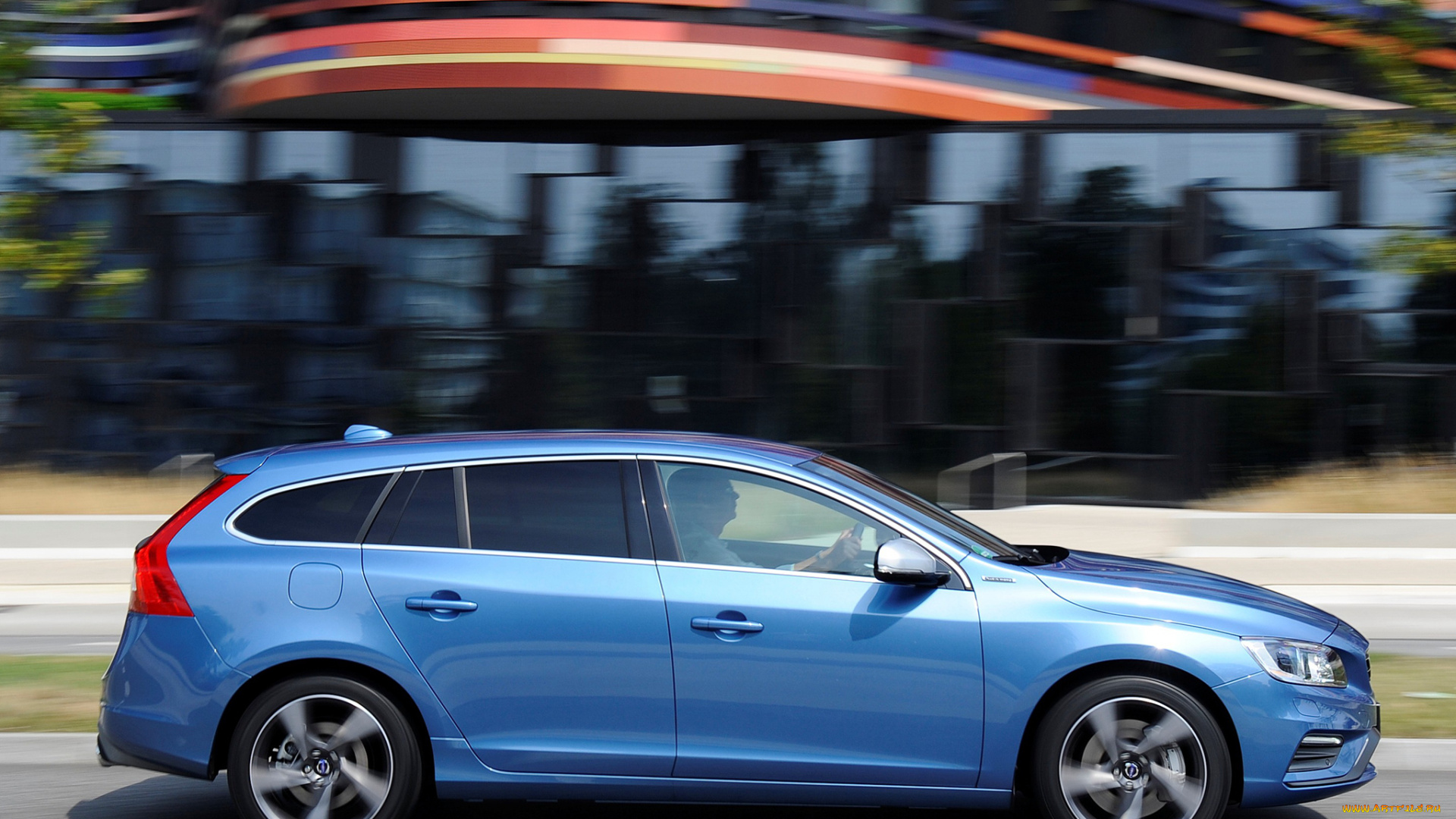 автомобили, volvo, v60, d6, plug-in, hybrid, r-design, 2014г, синий