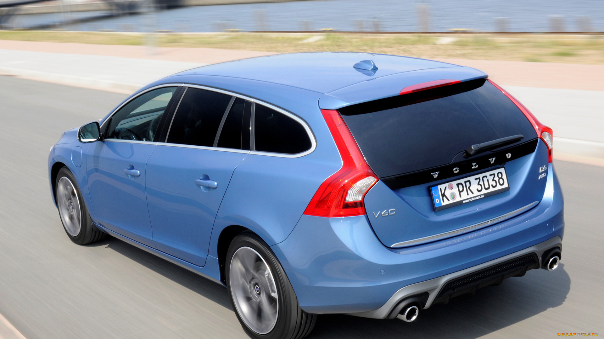автомобили, volvo, v60, d6, plug-in, hybrid, r-design, 2014г, синий