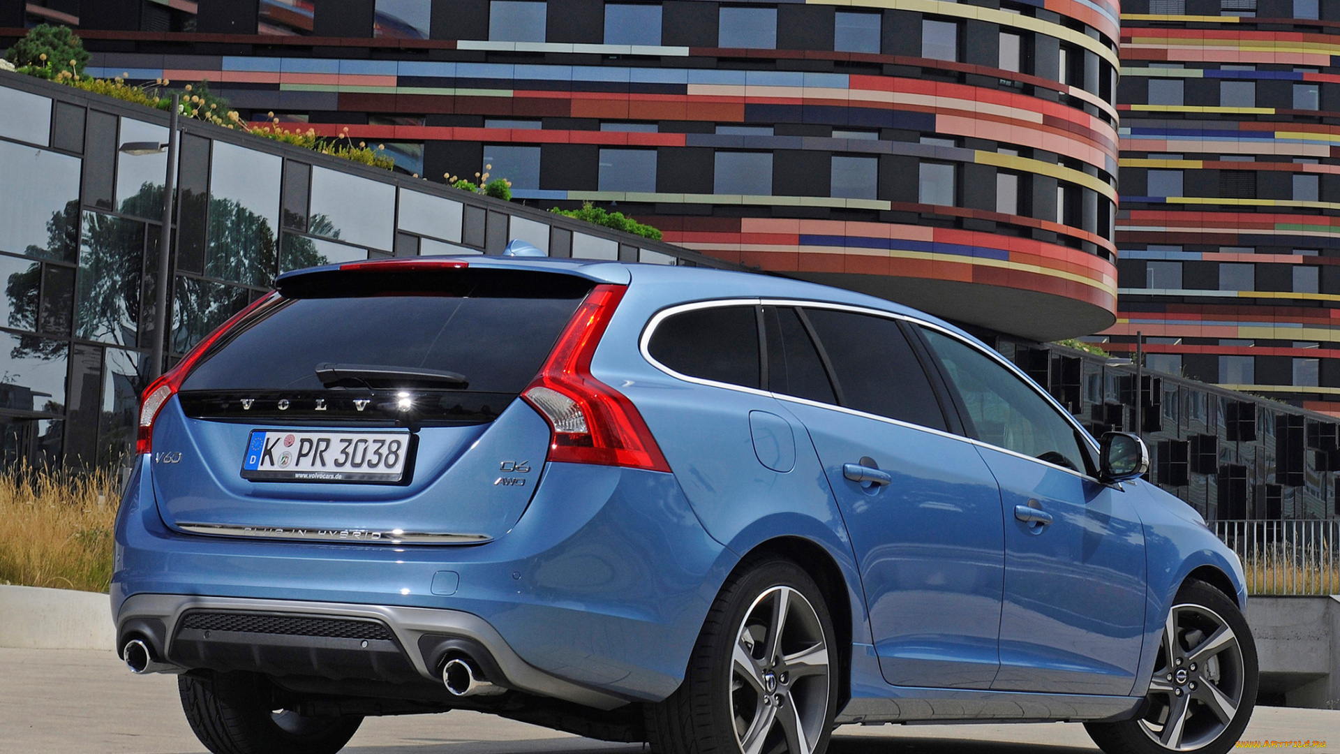автомобили, volvo, v60, d6, plug-in, hybrid, r-design, 2014г, синий