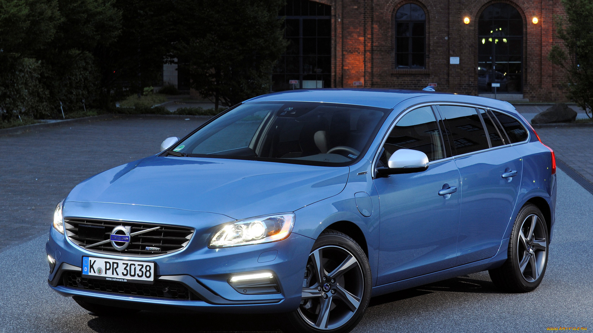 автомобили, volvo, v60, d6, plug-in, hybrid, r-design, 2014г, синий
