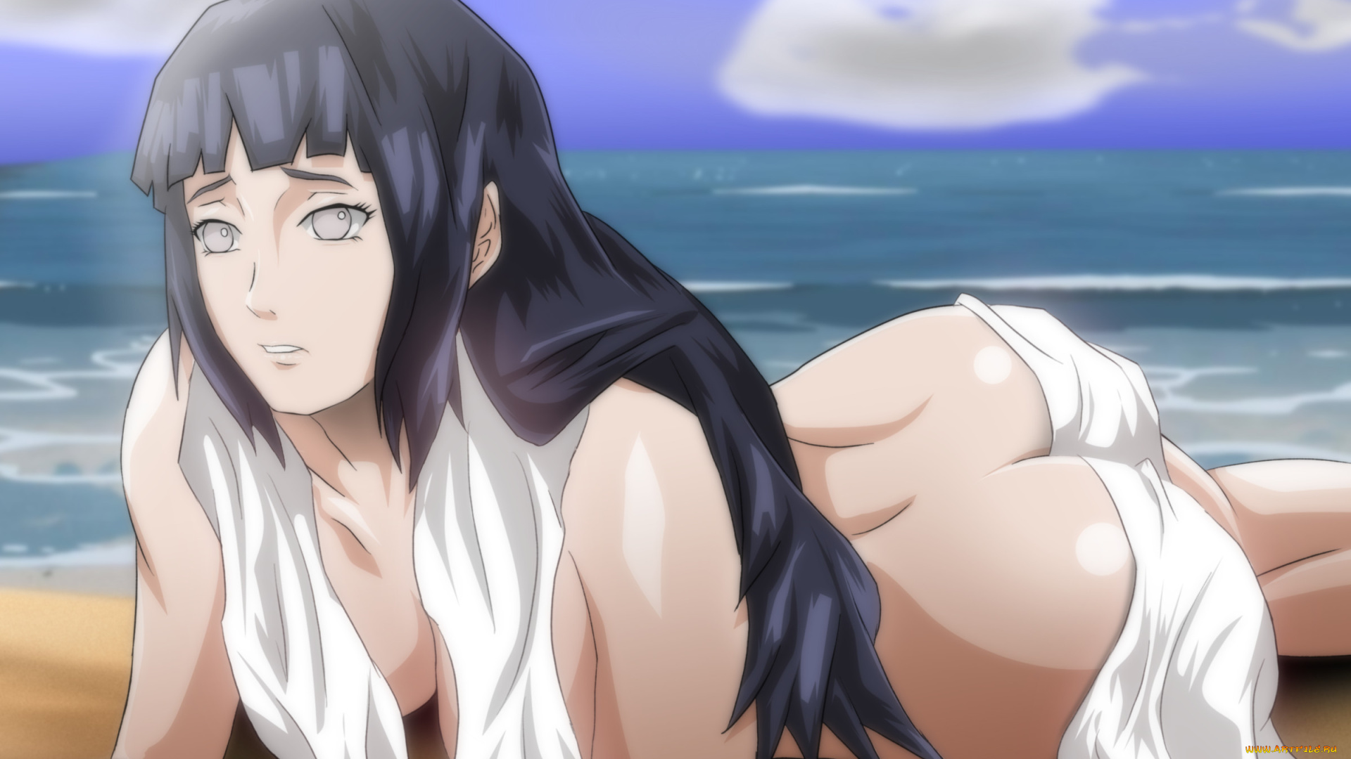 рисованные, люди, взгляд, девушка