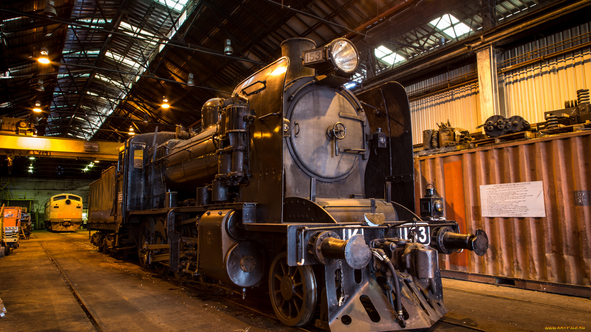 техника, паровозы, депо, паровоз