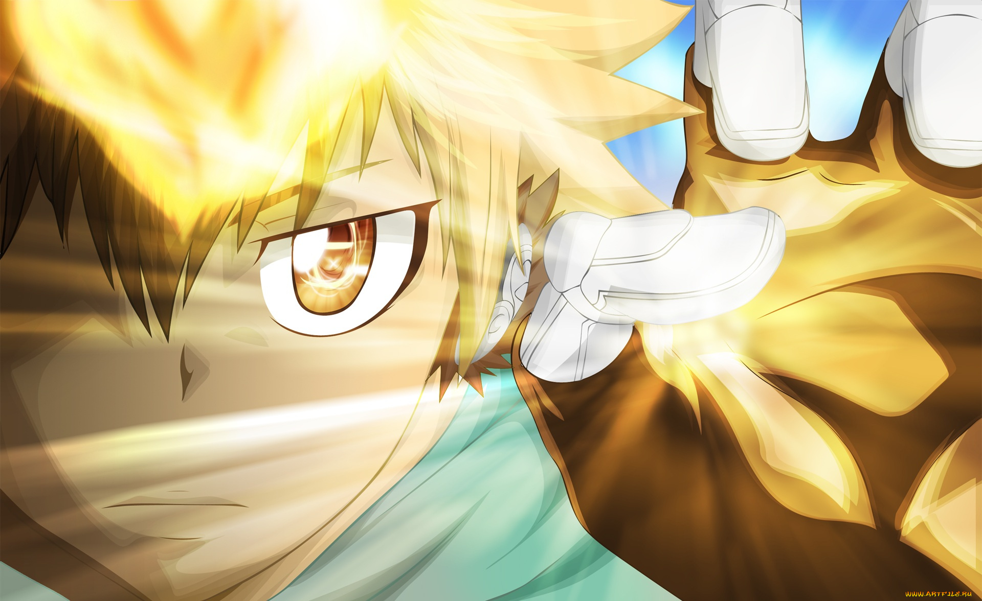 аниме, katekyo, hitman, reborn, цуна, рука, перчатка, лицо, взгляд, учитель, мафиози, реборн, пламя