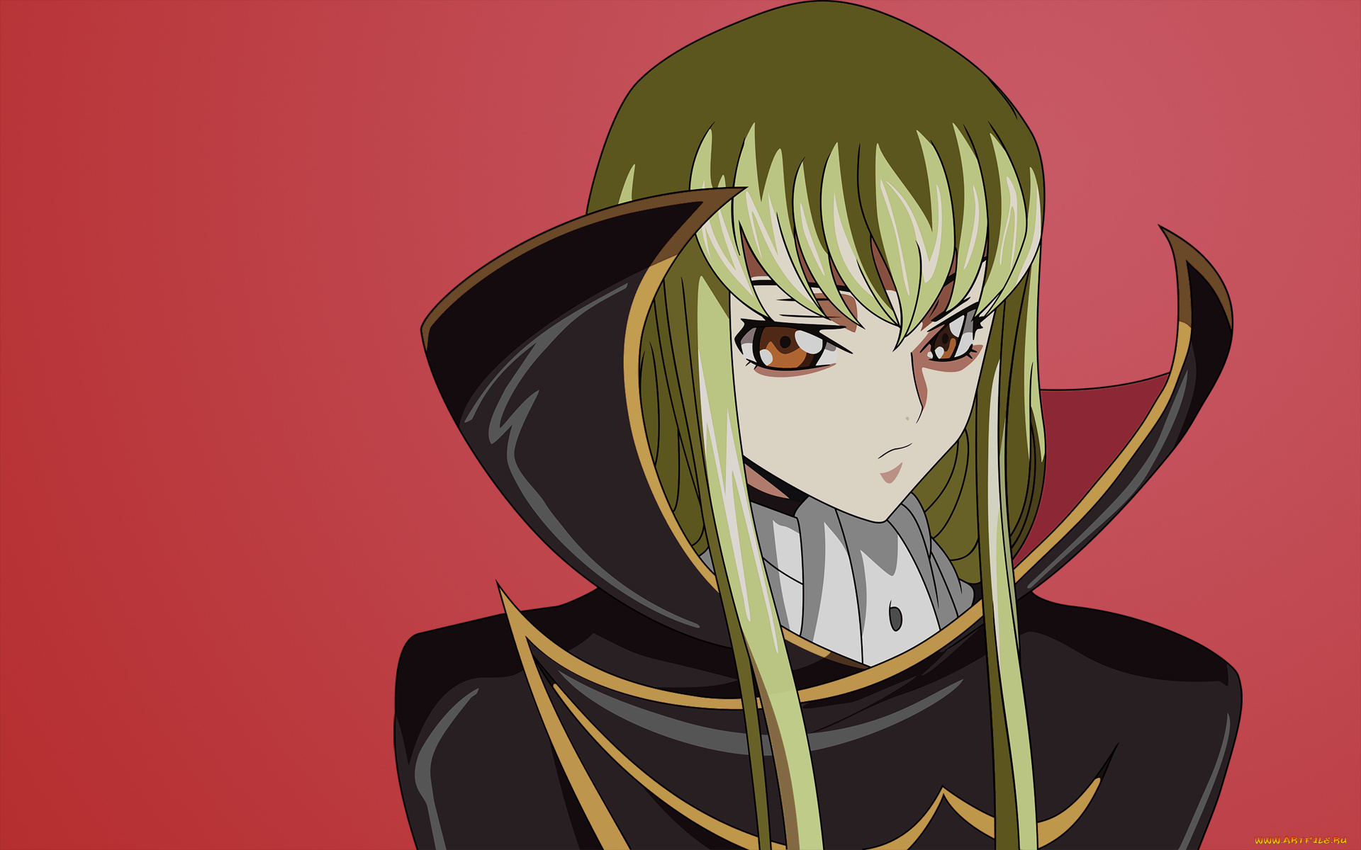 аниме, code, geass, взгляд, лицо, девушка, код, гиас, зелёные, волосы