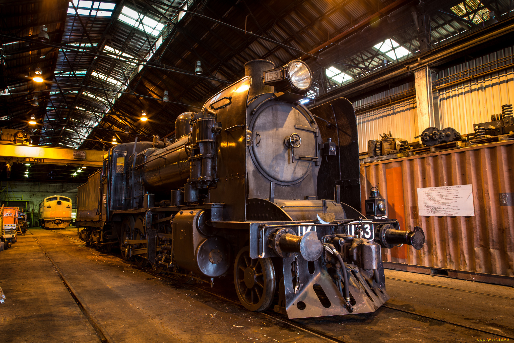 техника, паровозы, депо, паровоз