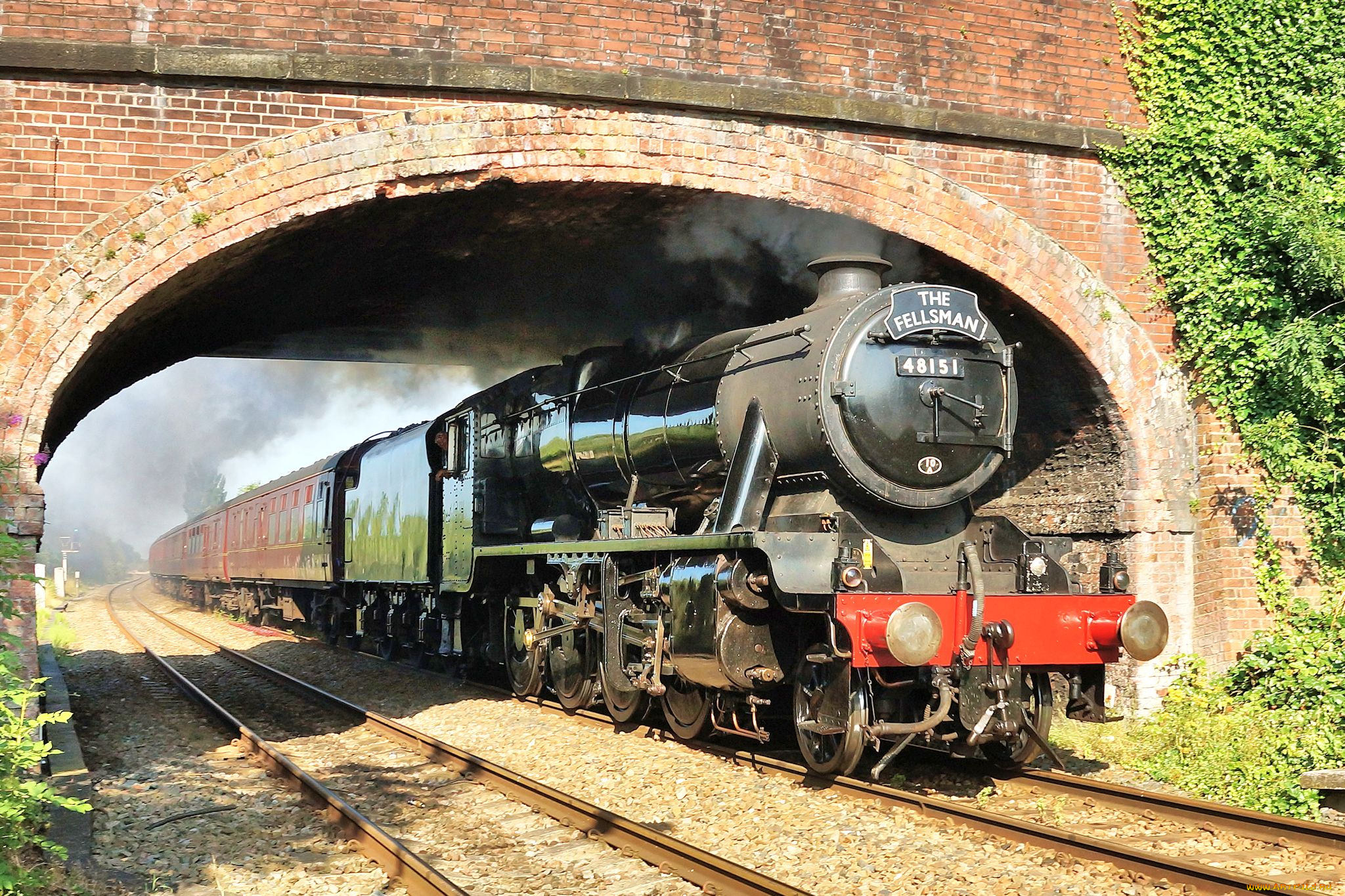 техника, паровозы, железная, дорога, рельсы, паровоз, вагоны