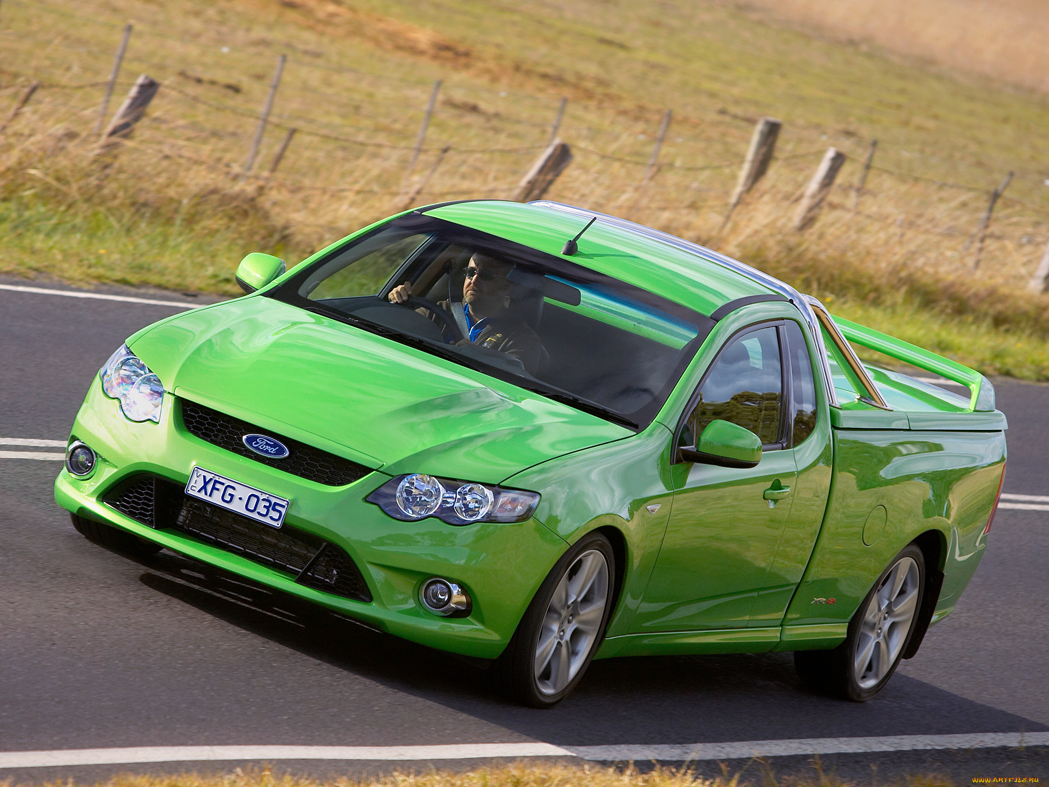 автомобили, ford, fg, ute, xr8, falcon, зеленый
