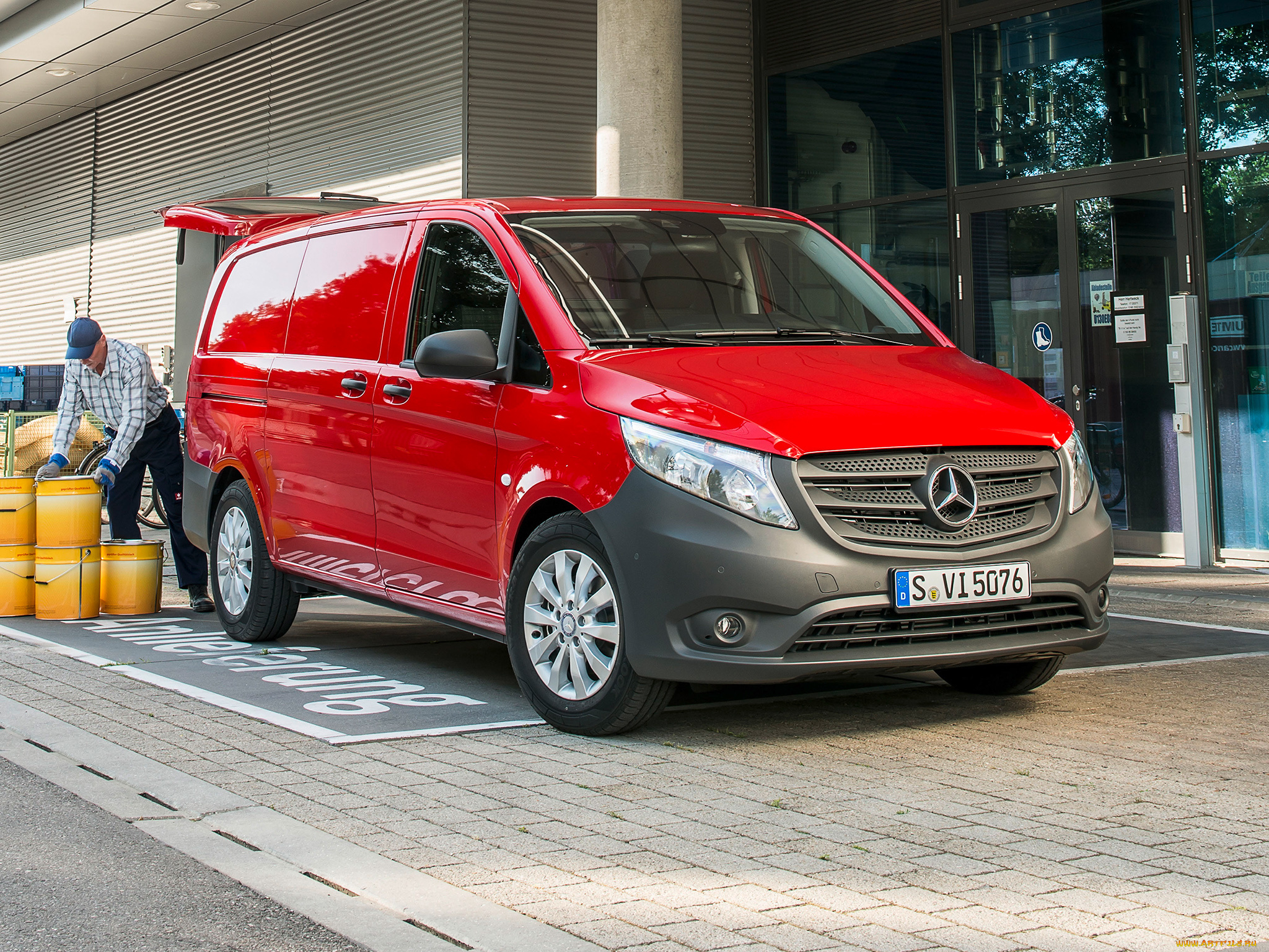 автомобили, mercedes, trucks, mercedes-benz, vito, panel, van, w639, 2014г, красный