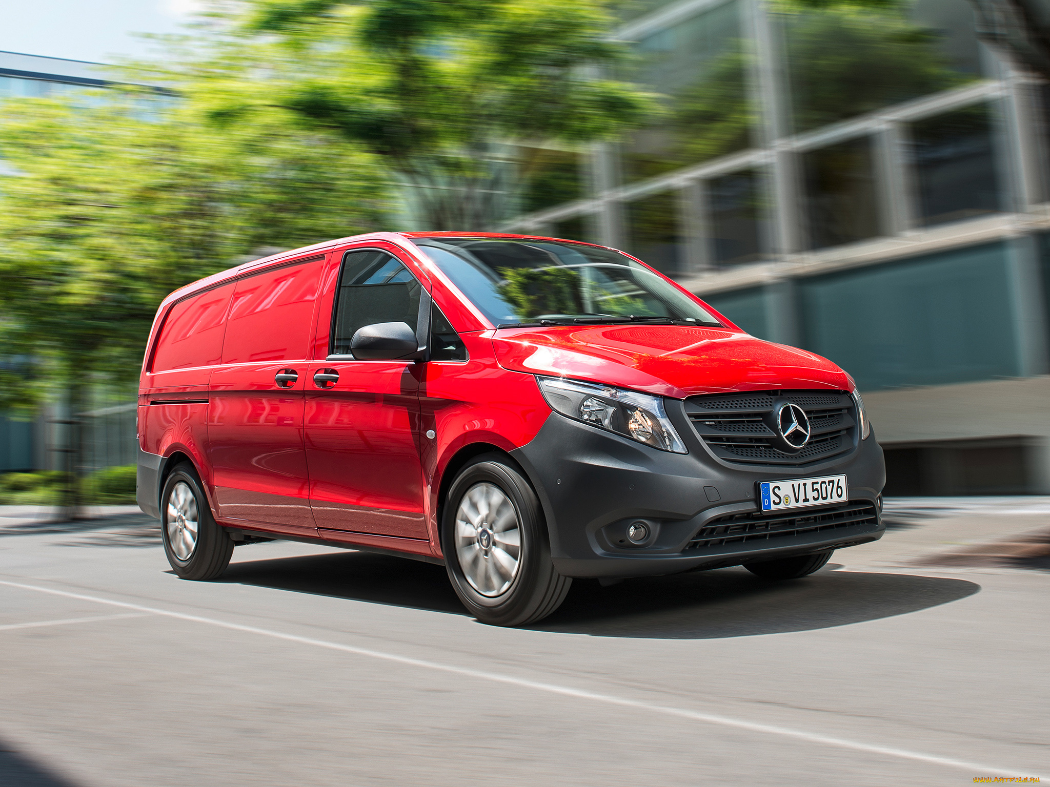 автомобили, mercedes, trucks, mercedes-benz, vito, panel, van, w639, 2014г, красный