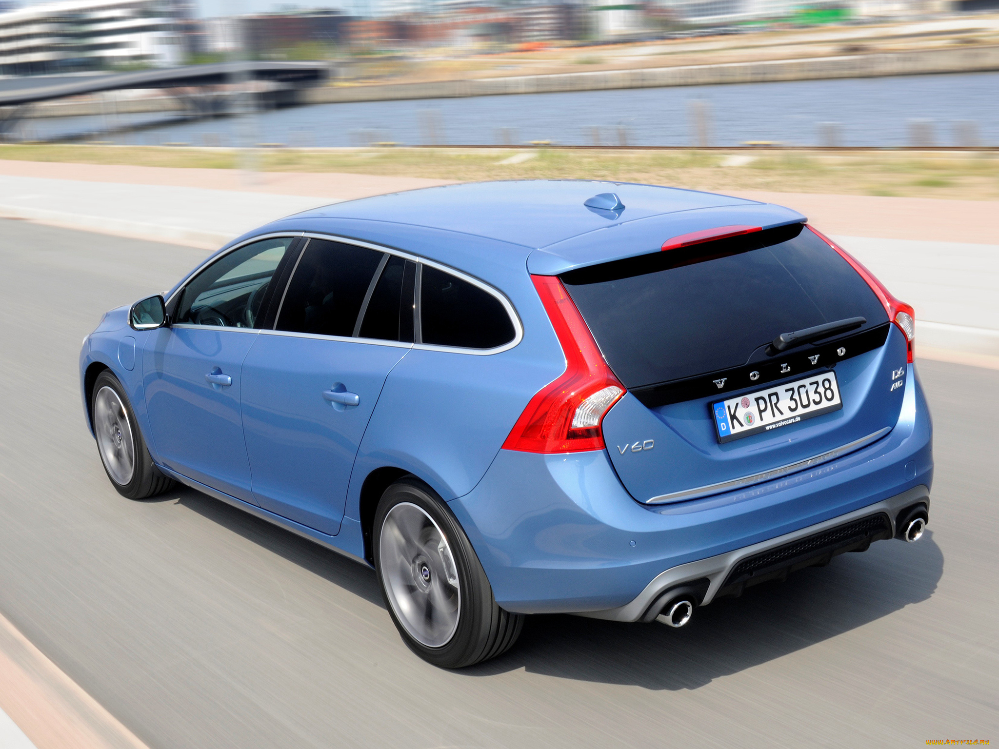 автомобили, volvo, v60, d6, plug-in, hybrid, r-design, 2014г, синий