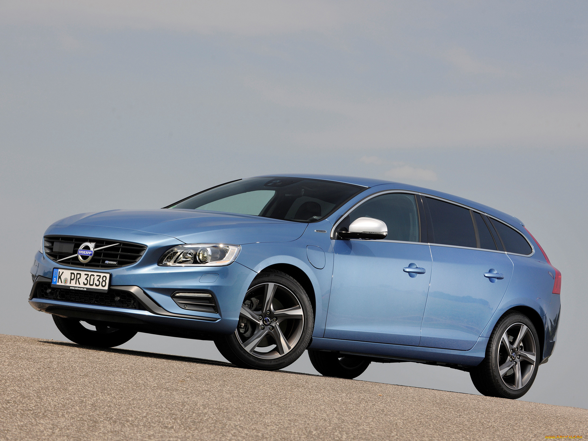 автомобили, volvo, v60, d6, plug-in, hybrid, r-design, 2014г, синий