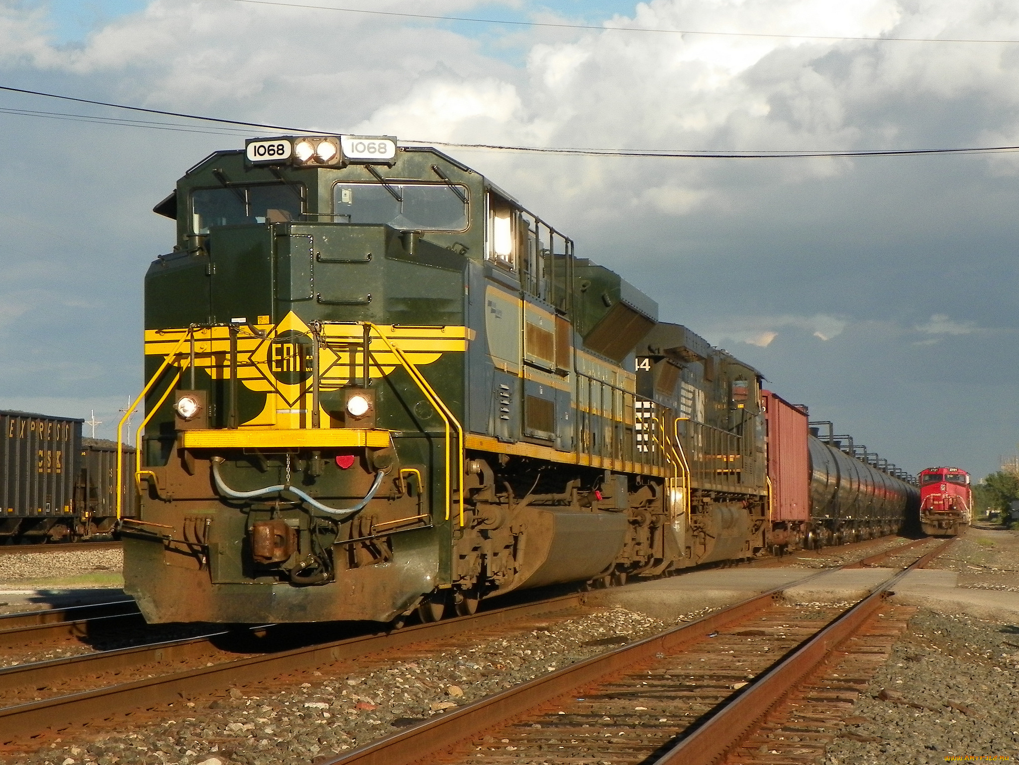 техника, поезда, железная, дорога, рельсы, локомотив, состав