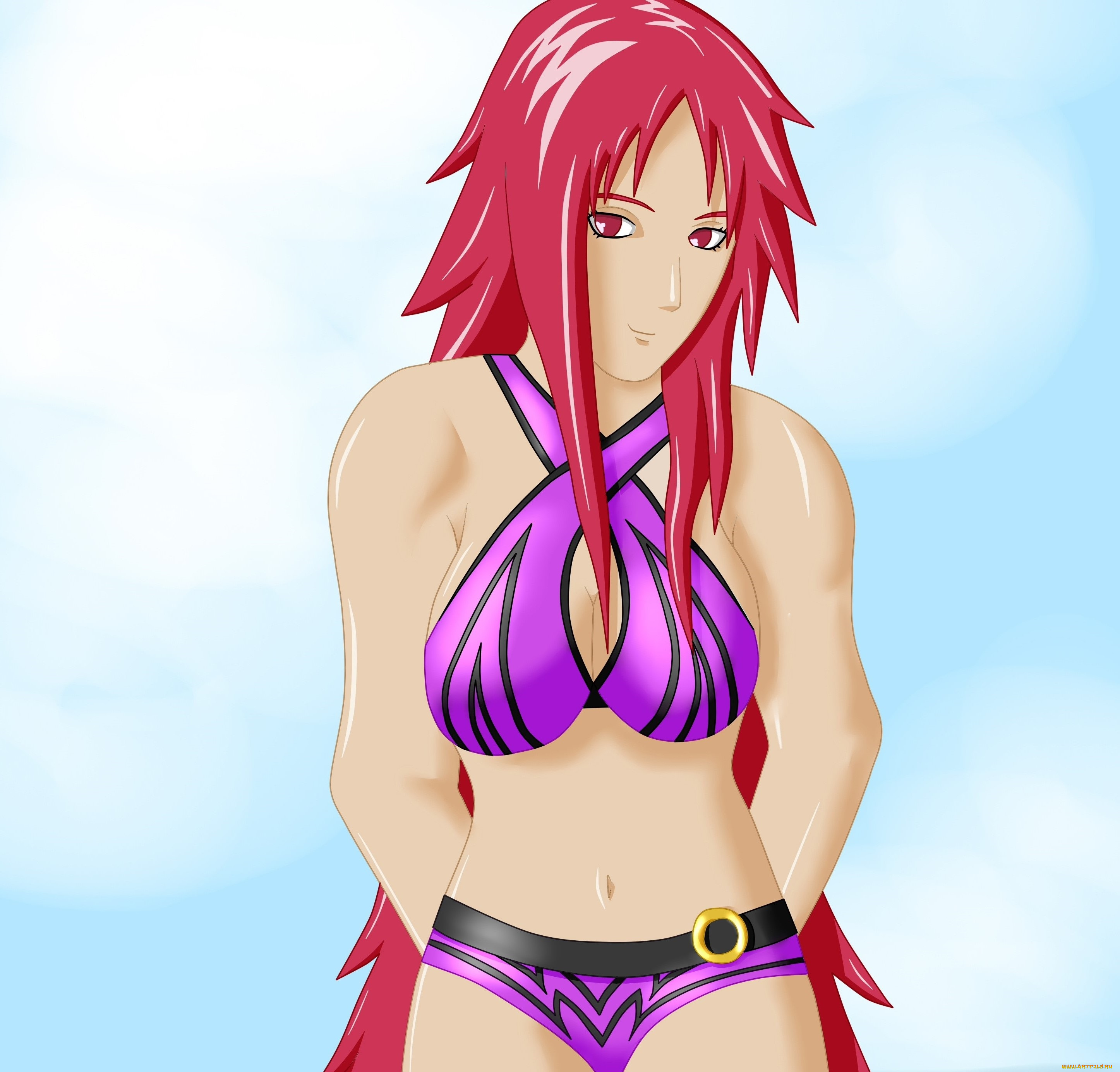 векторная, графика, девушки, взгляд, девушка