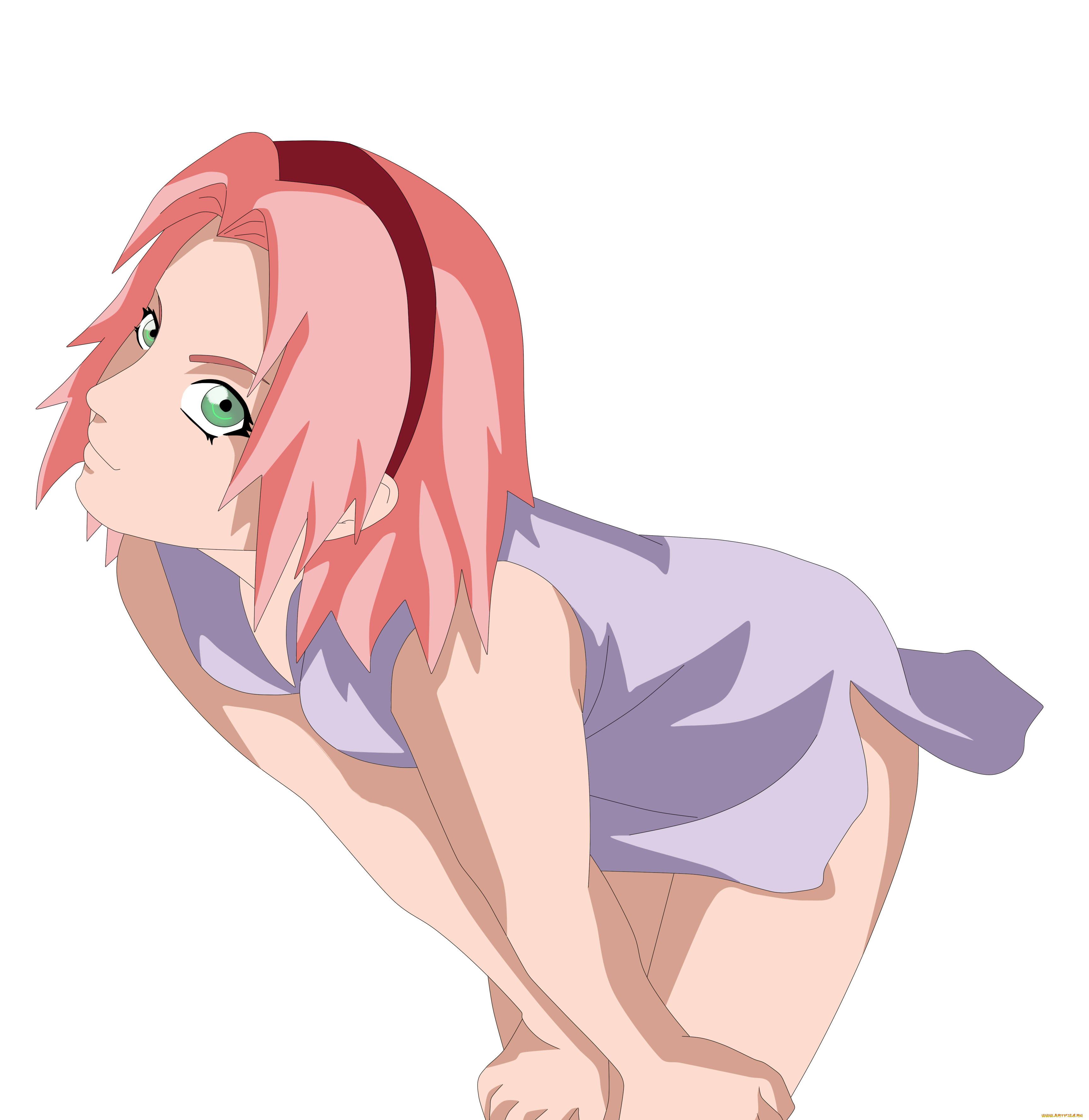 рисованные, люди, взгляд, девушка