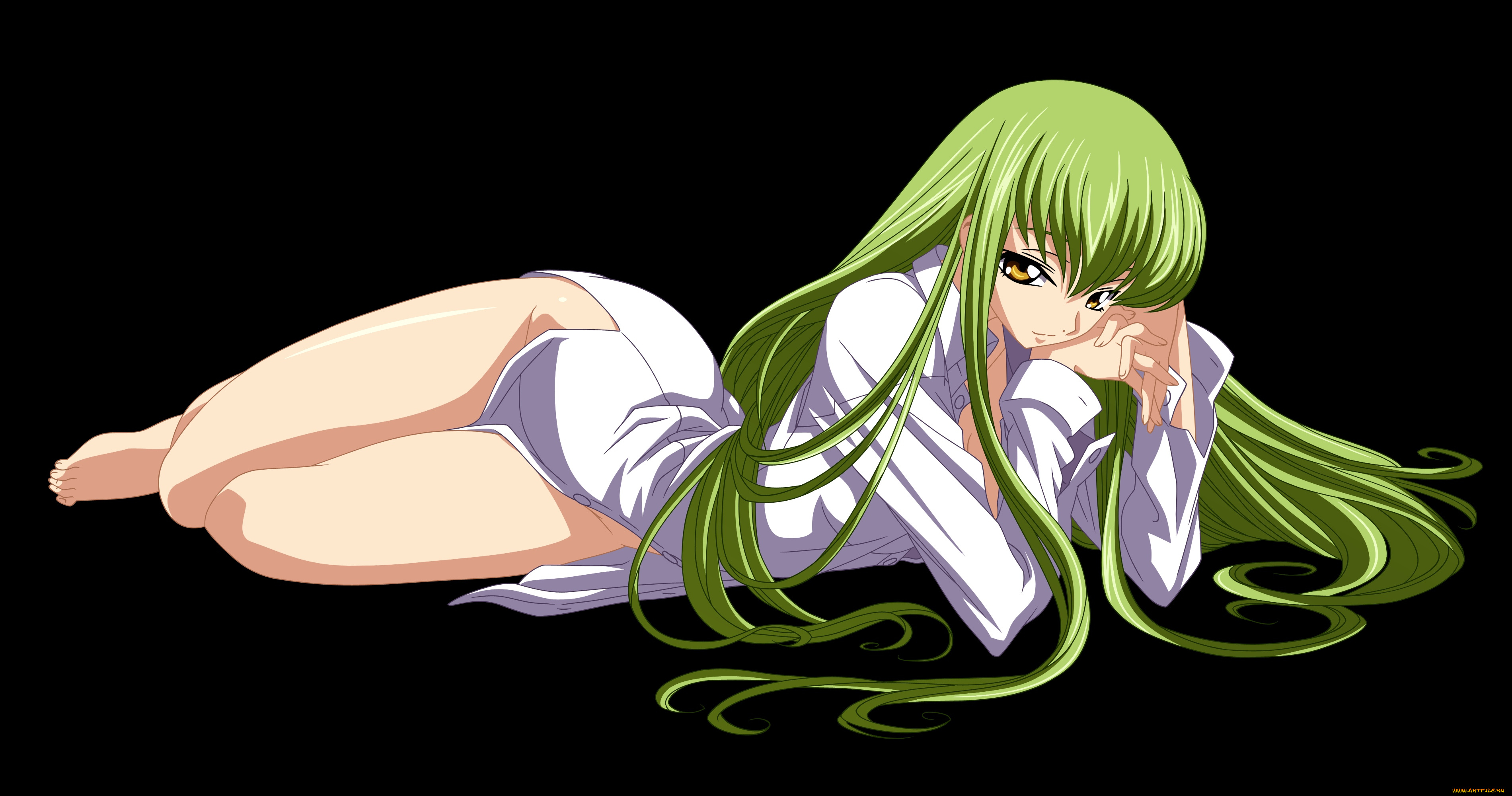 аниме, code, geass, зелёные, волосы, код, гиасс