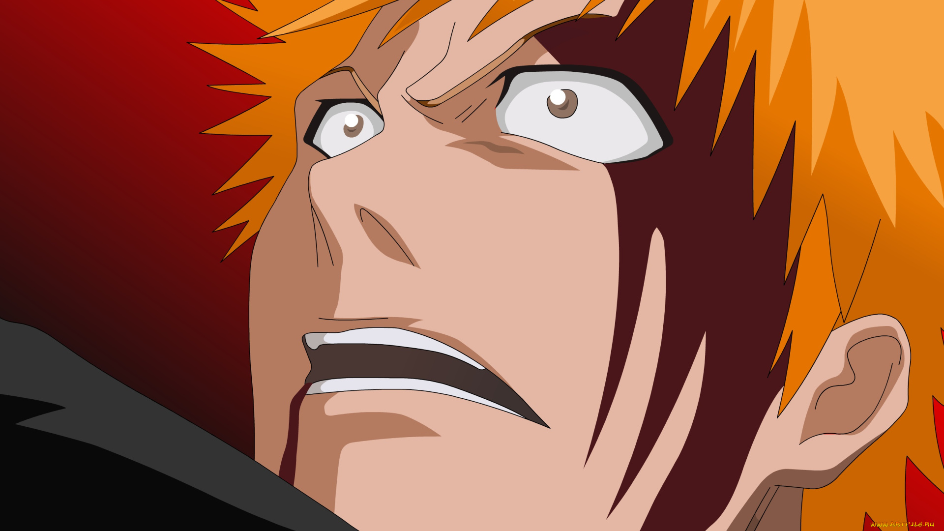 аниме, bleach, фон, взгляд, парень, kurosaki, ichigo