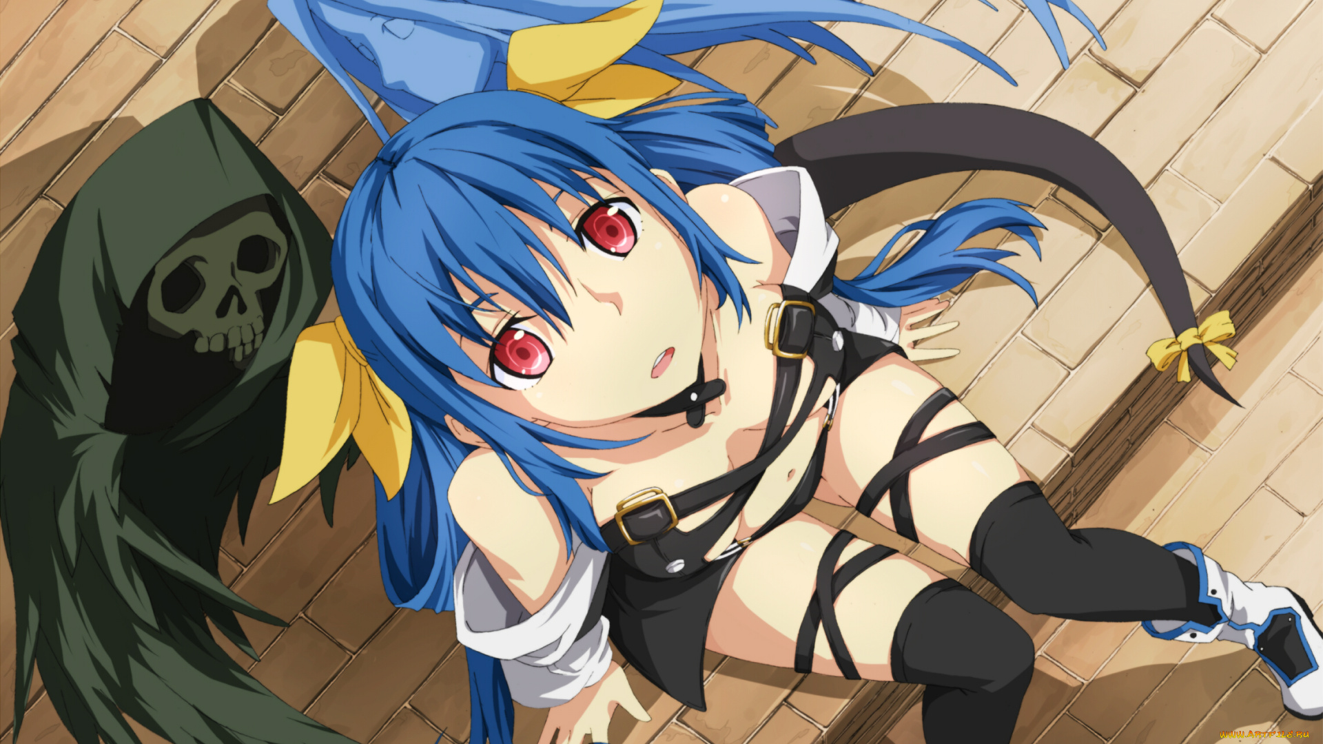 аниме, guilty, gear, взгляд, смерть, девушка, арт, sblack, dizzy, guilty, gear