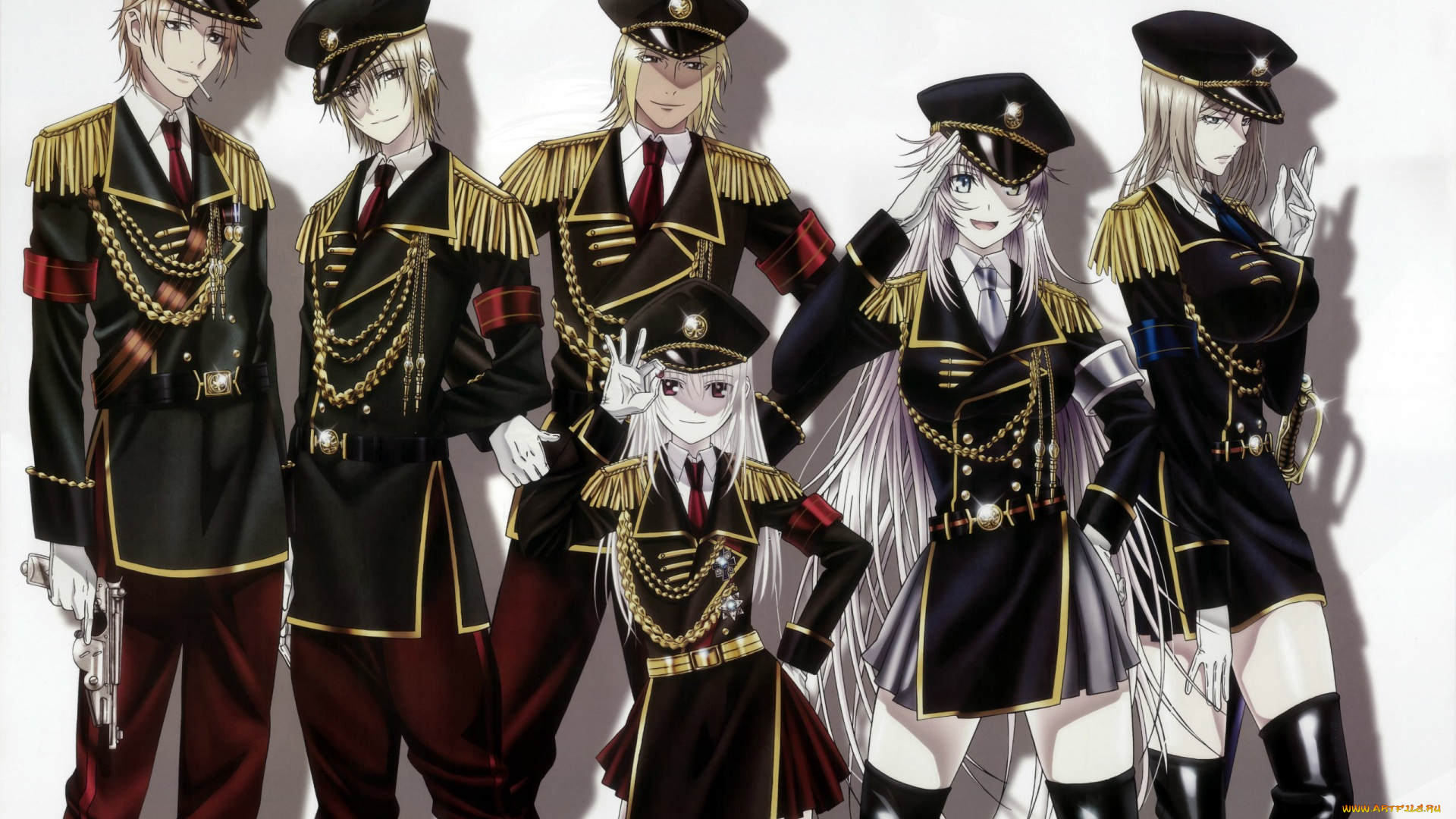 аниме, k, project, tatara, totsuka, akira, hidaka, anna, kushina, yashiro, isana, k, projeck, военная, форма, проект, кей, saruhiko, fushimi