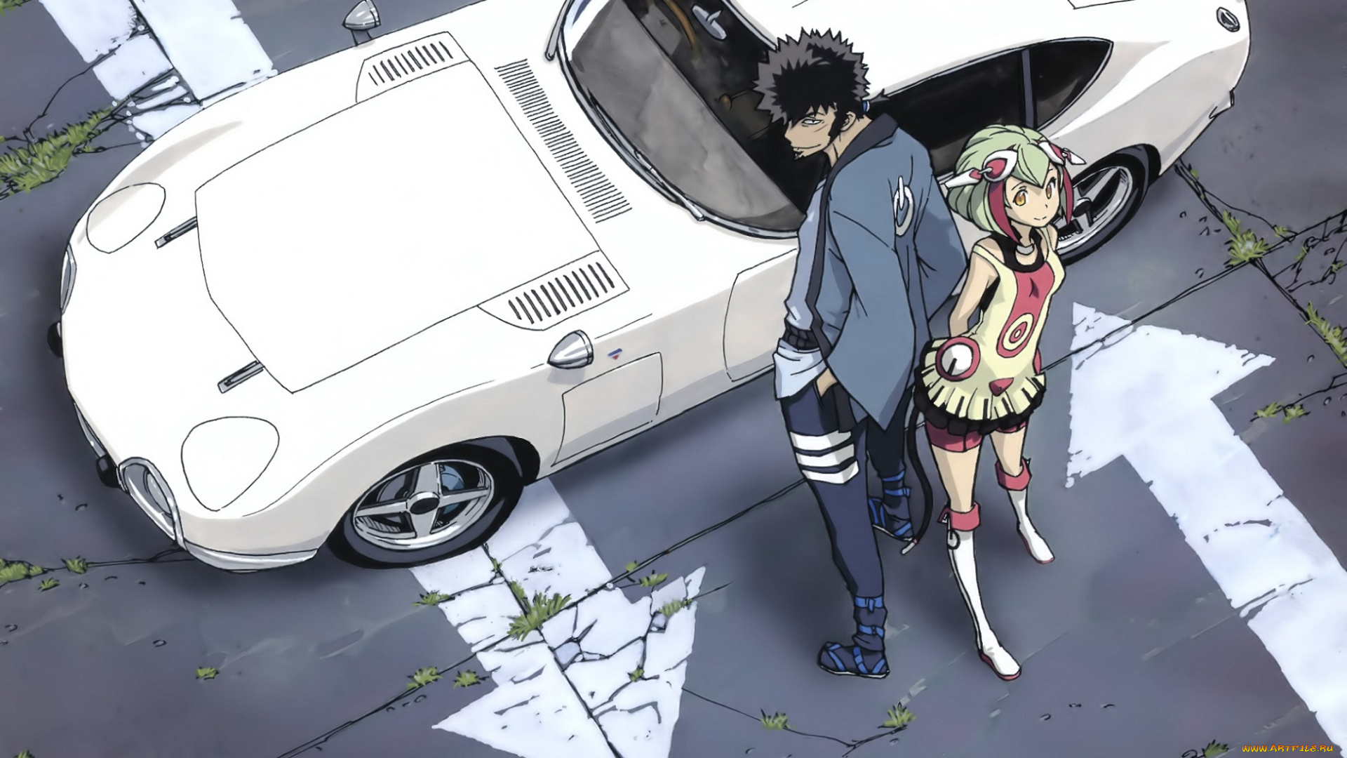 dimension-w, аниме, оружие, , техника, , технологии, машина, арт, character, tagme, iwahara, yuuji, девушка, парень