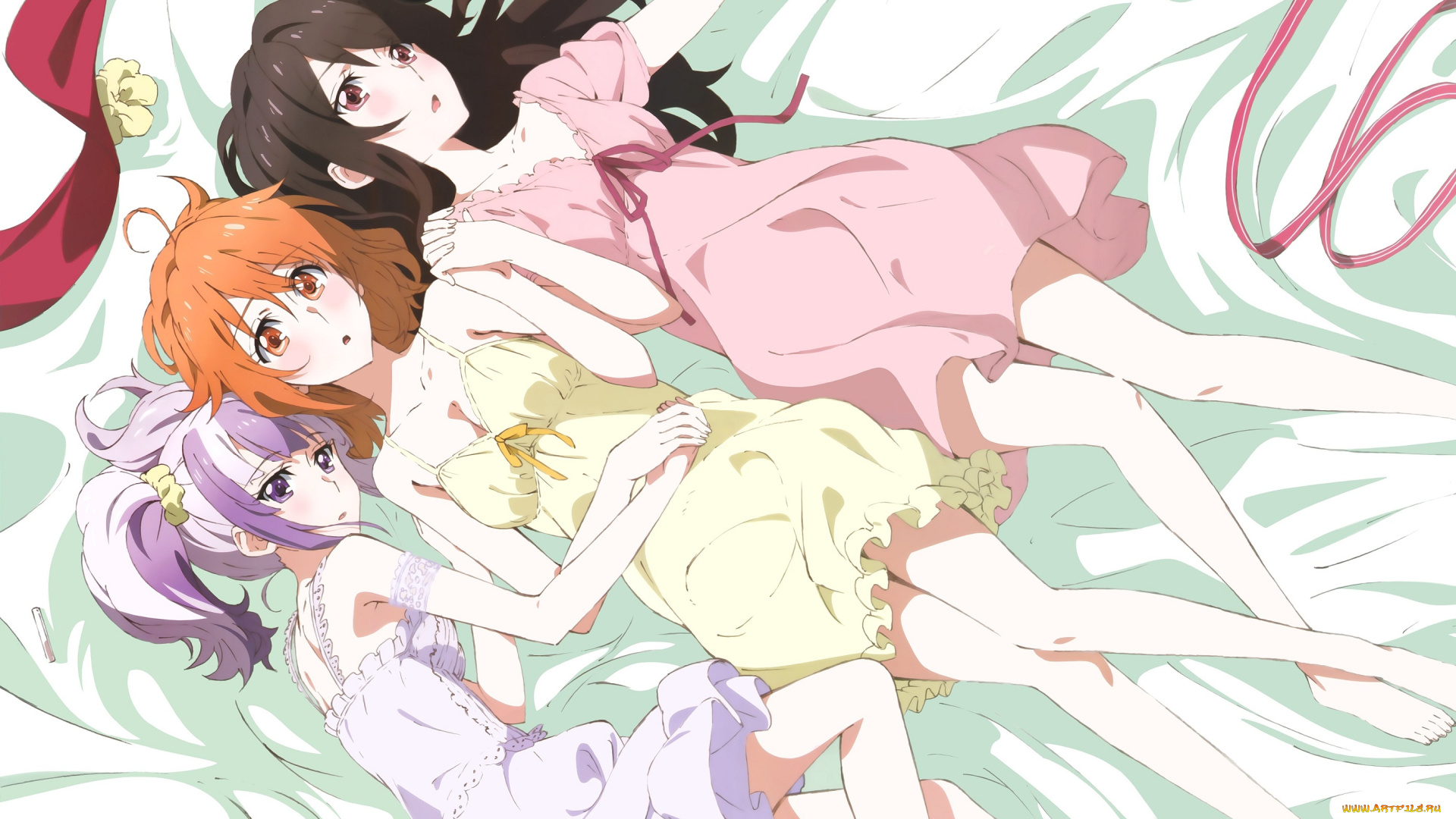 mikagura, gakuen, kumikyoku, аниме, unknown, , другое, арт, девушки, fujishiro, otone, nakano, yuuki, mikagura, gakuen, kumikyoku, seisa, ichinomiya, eruna