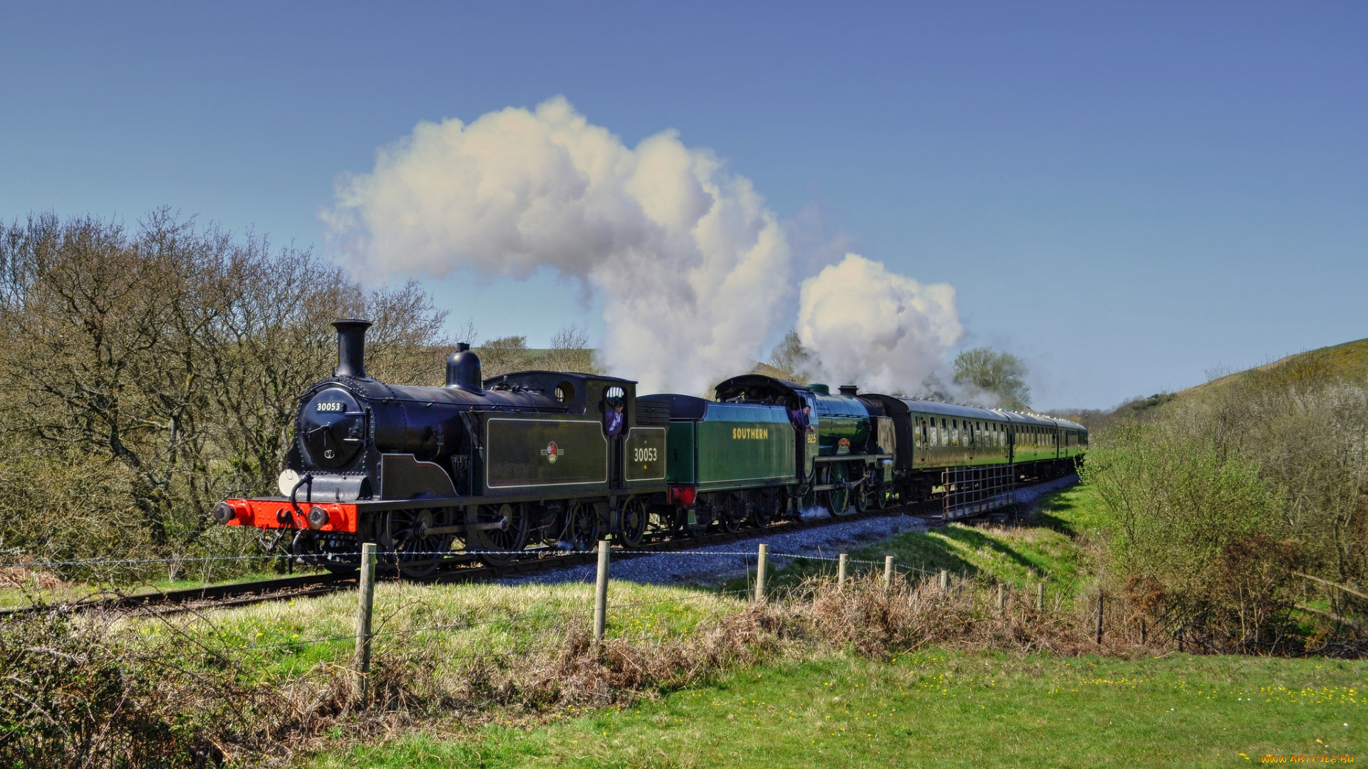 техника, паровозы, паровоз, рельсы, дорога, железная