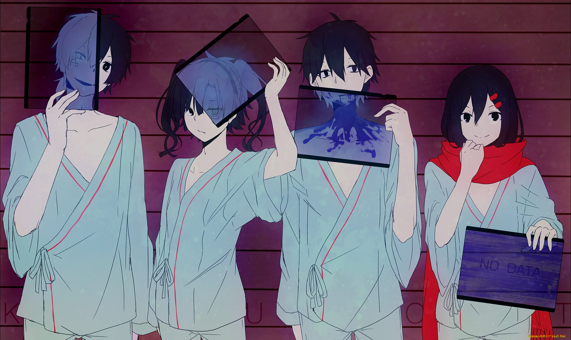 аниме, kagerou, project, konoha, арт, kokonose, haruka, kisaragi, shintaro, ene, kagerou, project, enomoto, takane, девушки, парни, yodare, 3yami8, tateyama, ayano