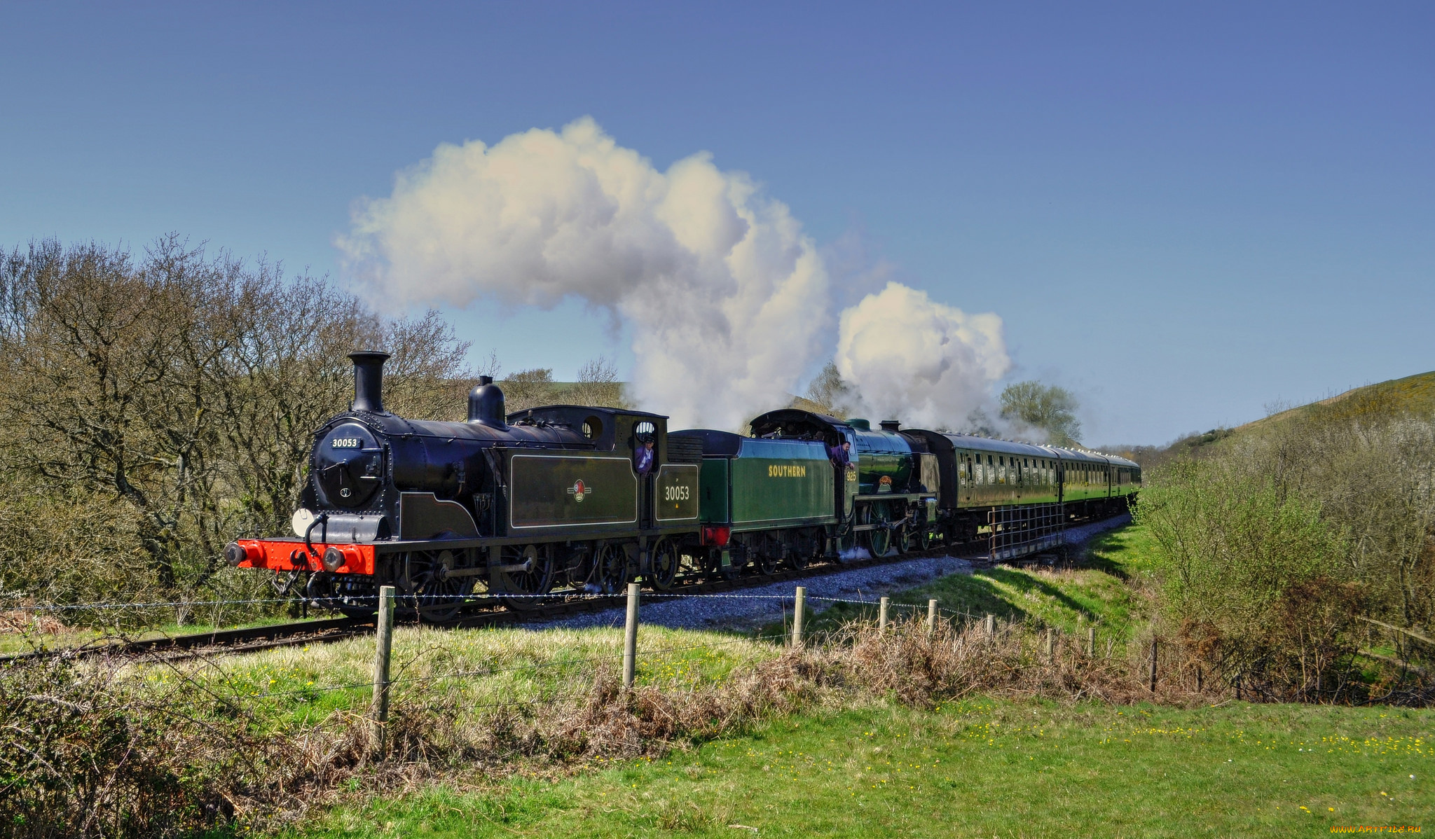 техника, паровозы, паровоз, рельсы, дорога, железная