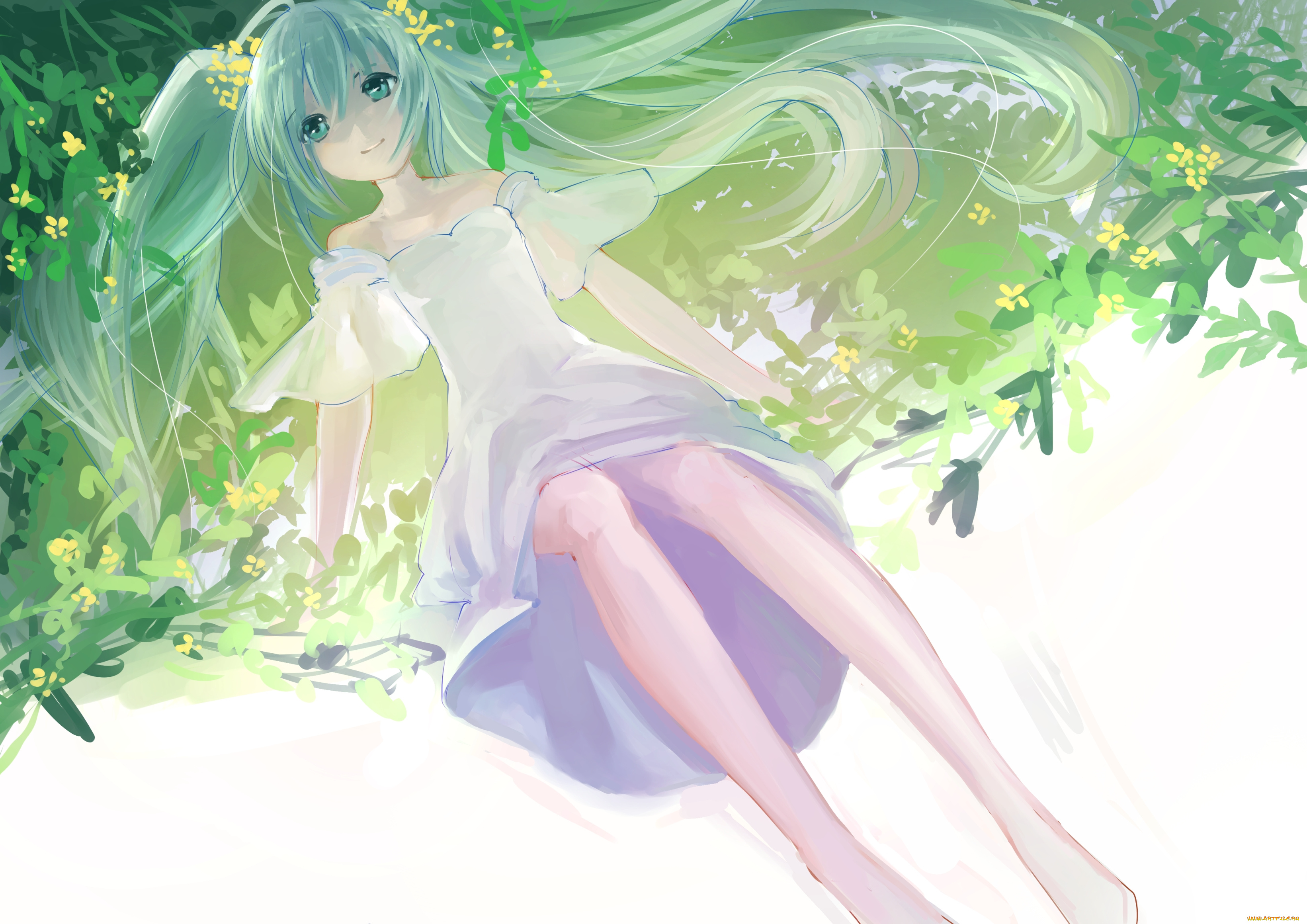 аниме, vocaloid, платье, девушка, арт, tagme, artist, hatsune, miku