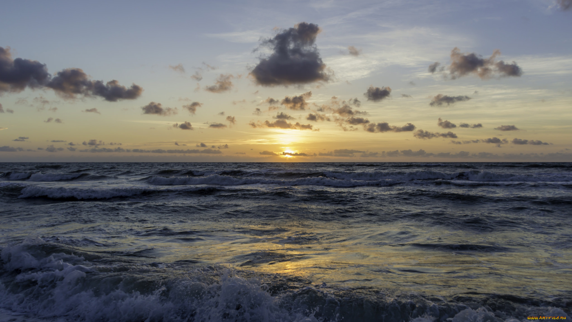 природа, моря, океаны, рассвет