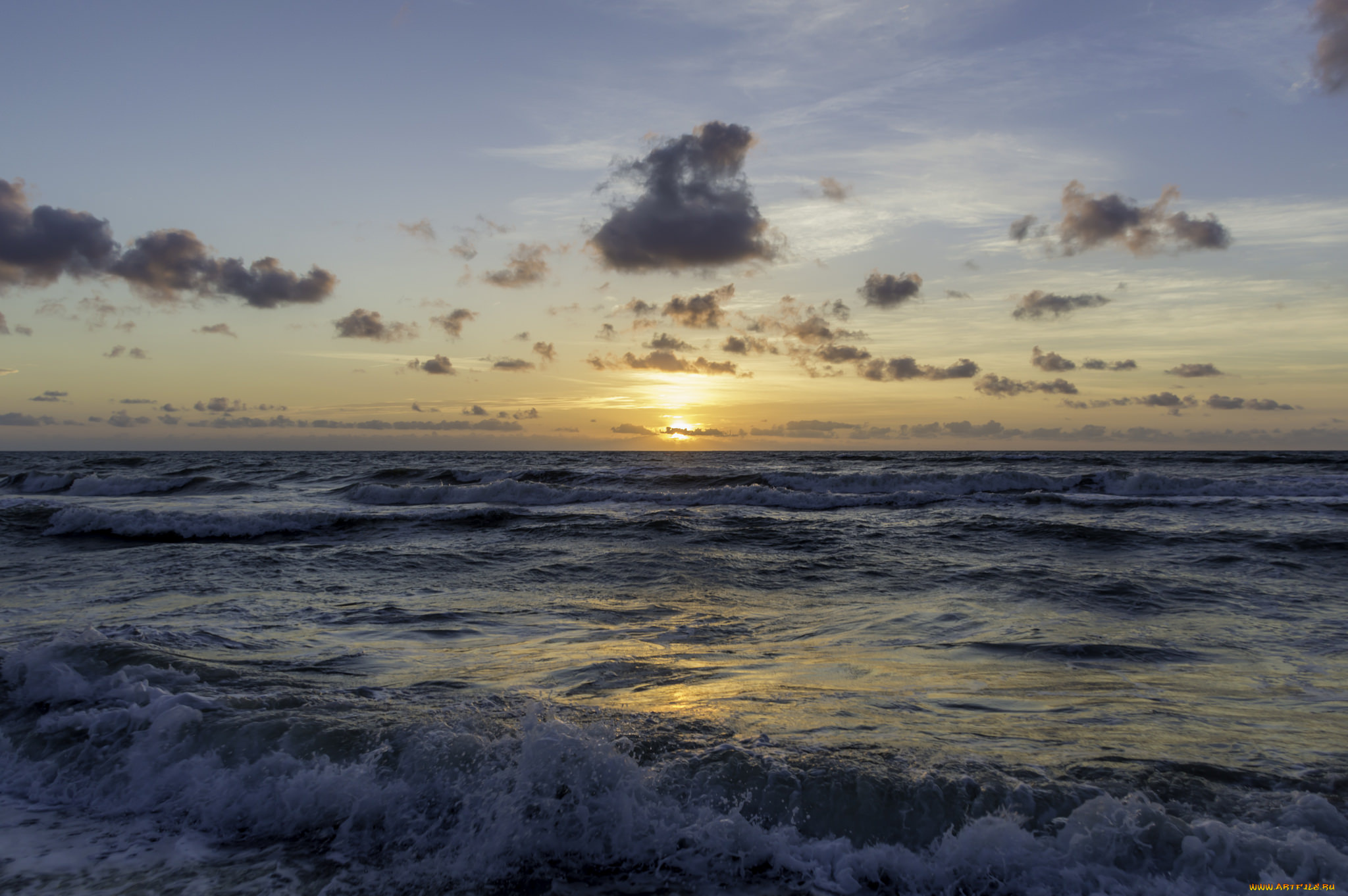 природа, моря, океаны, рассвет