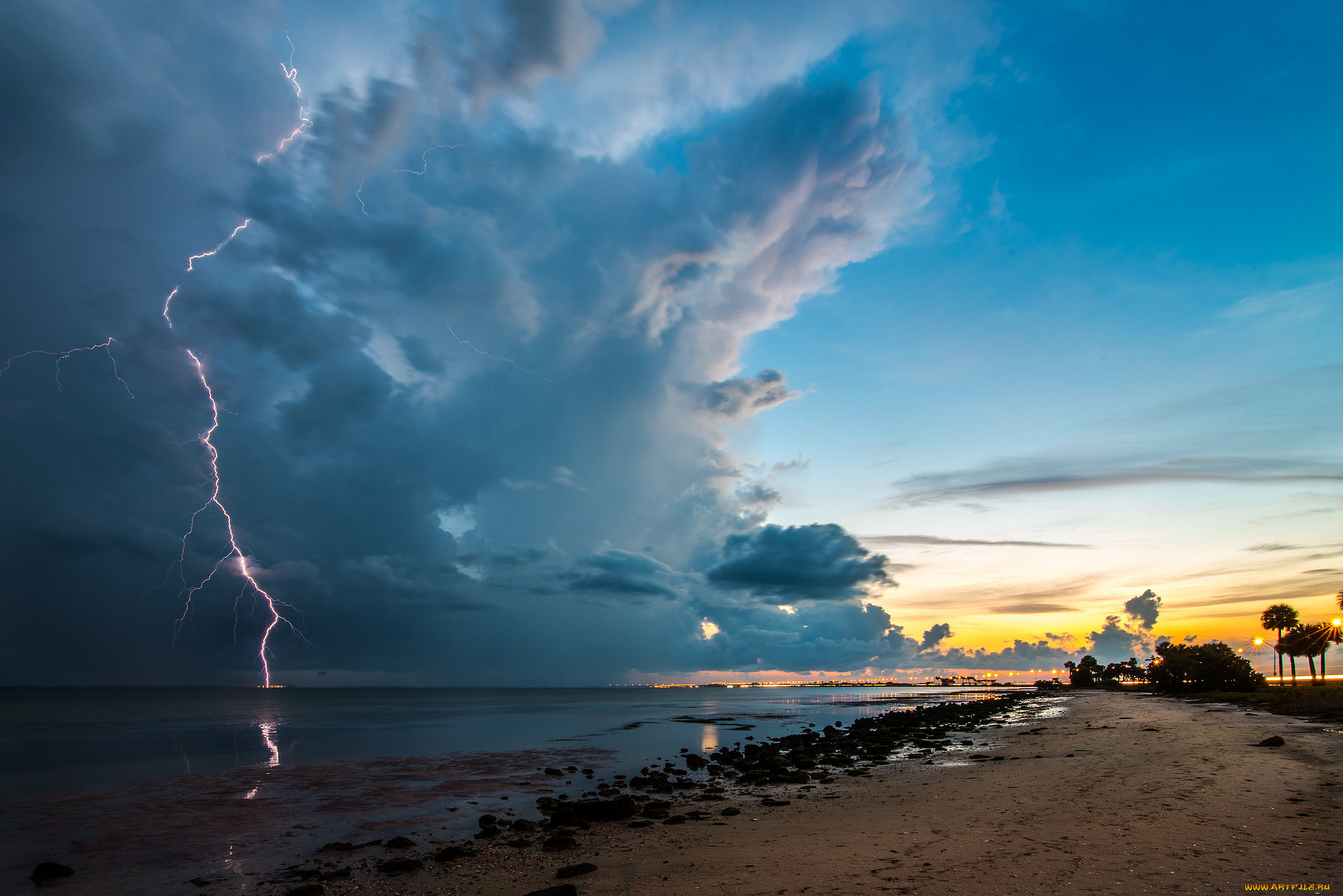 природа, молния, , гроза, шторм