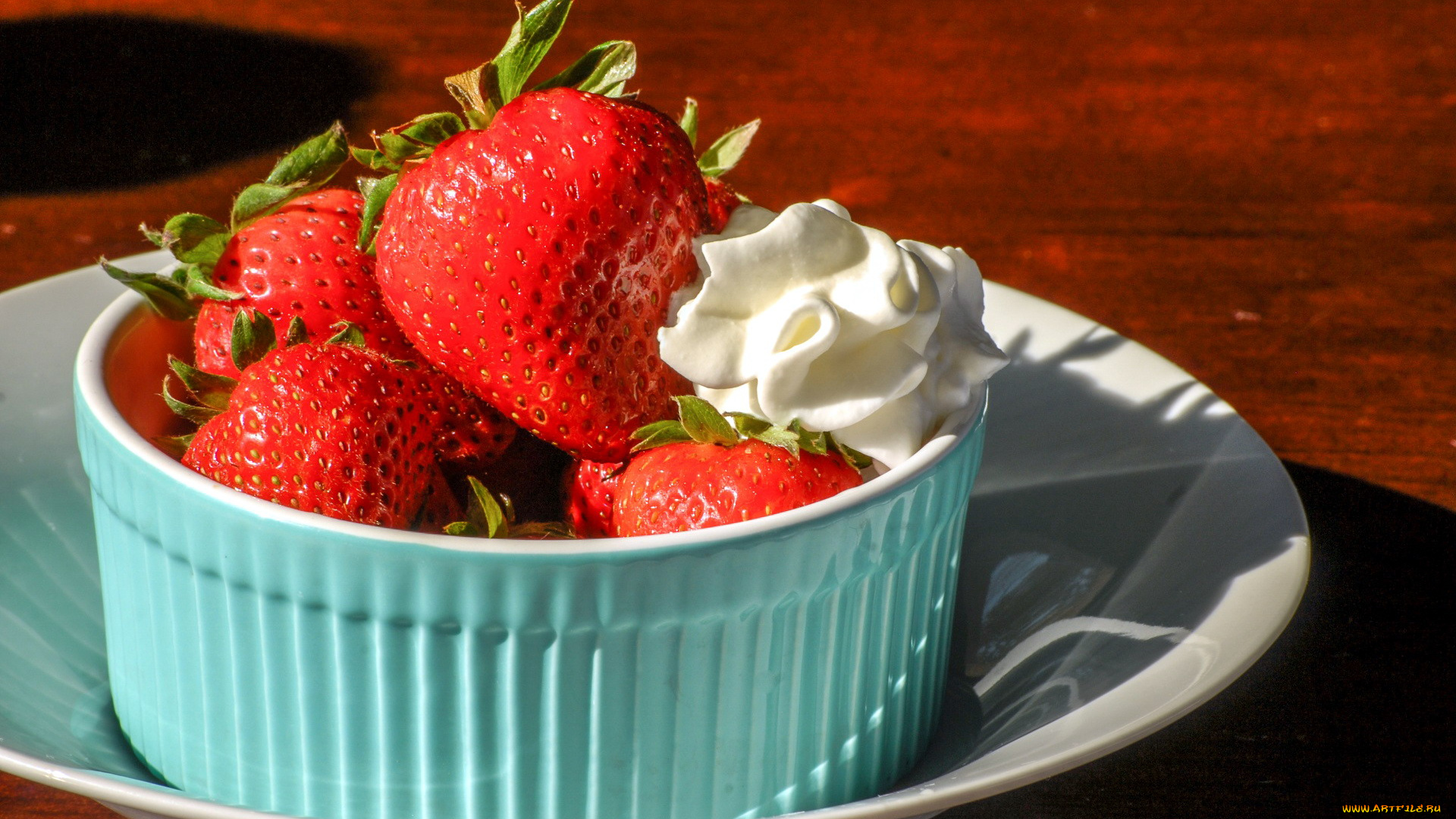 еда, клубника, , земляника, ягоды, сливки