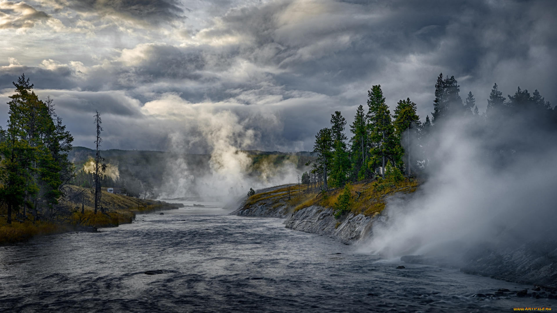 природа, реки, озера, лес, река