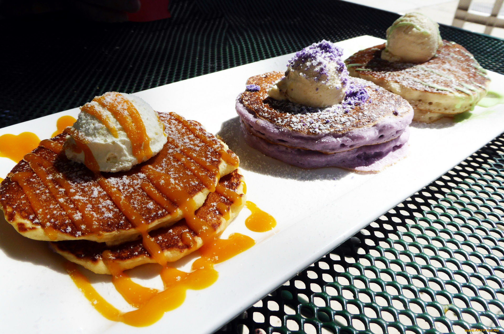 еда, блины, , оладьи, оладьи, мороженое, десерт, лакомство, сироп