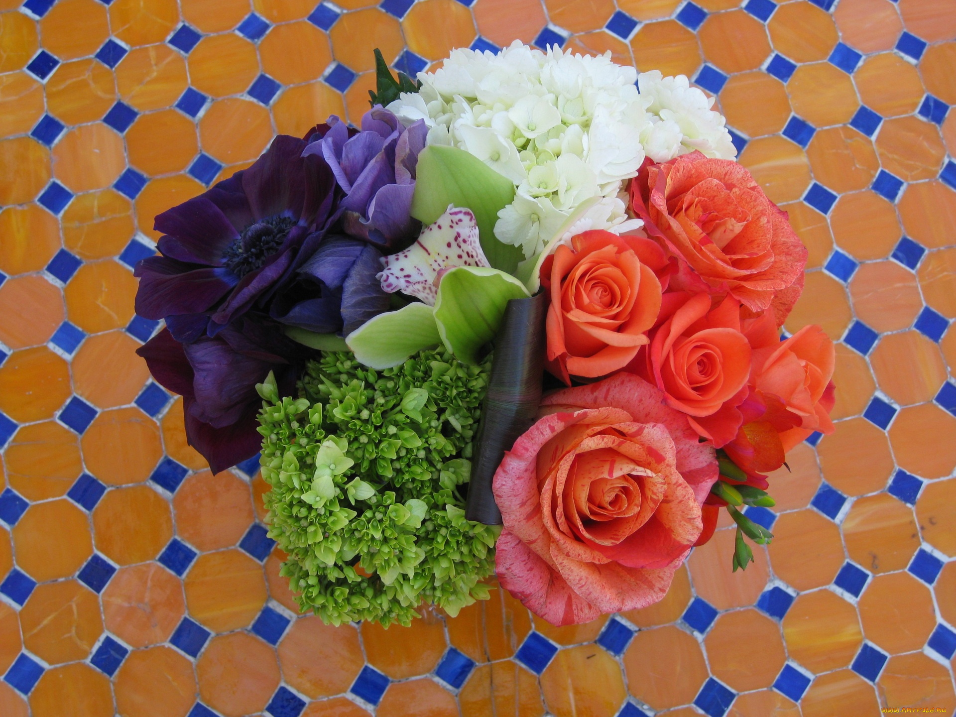 цветы, букеты, , композиции, разноцветные