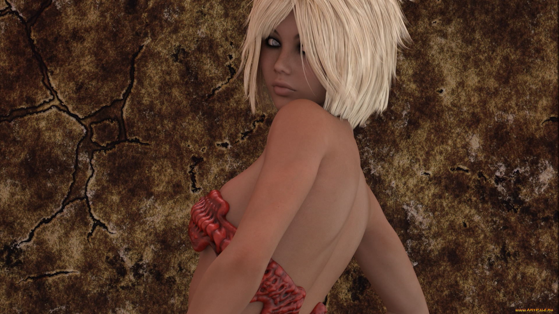 3д, графика, фантазия, , fantasy, девушка, фон, взгляд