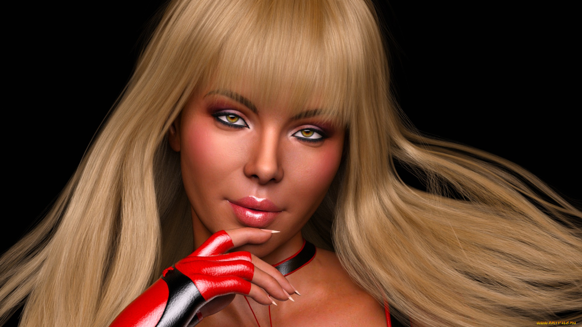 3д, графика, портрет, , portraits, девушка, взгляд, фон