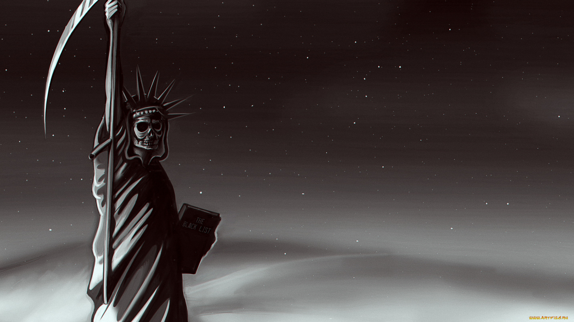 фэнтези, нежить, книга, коса, существо