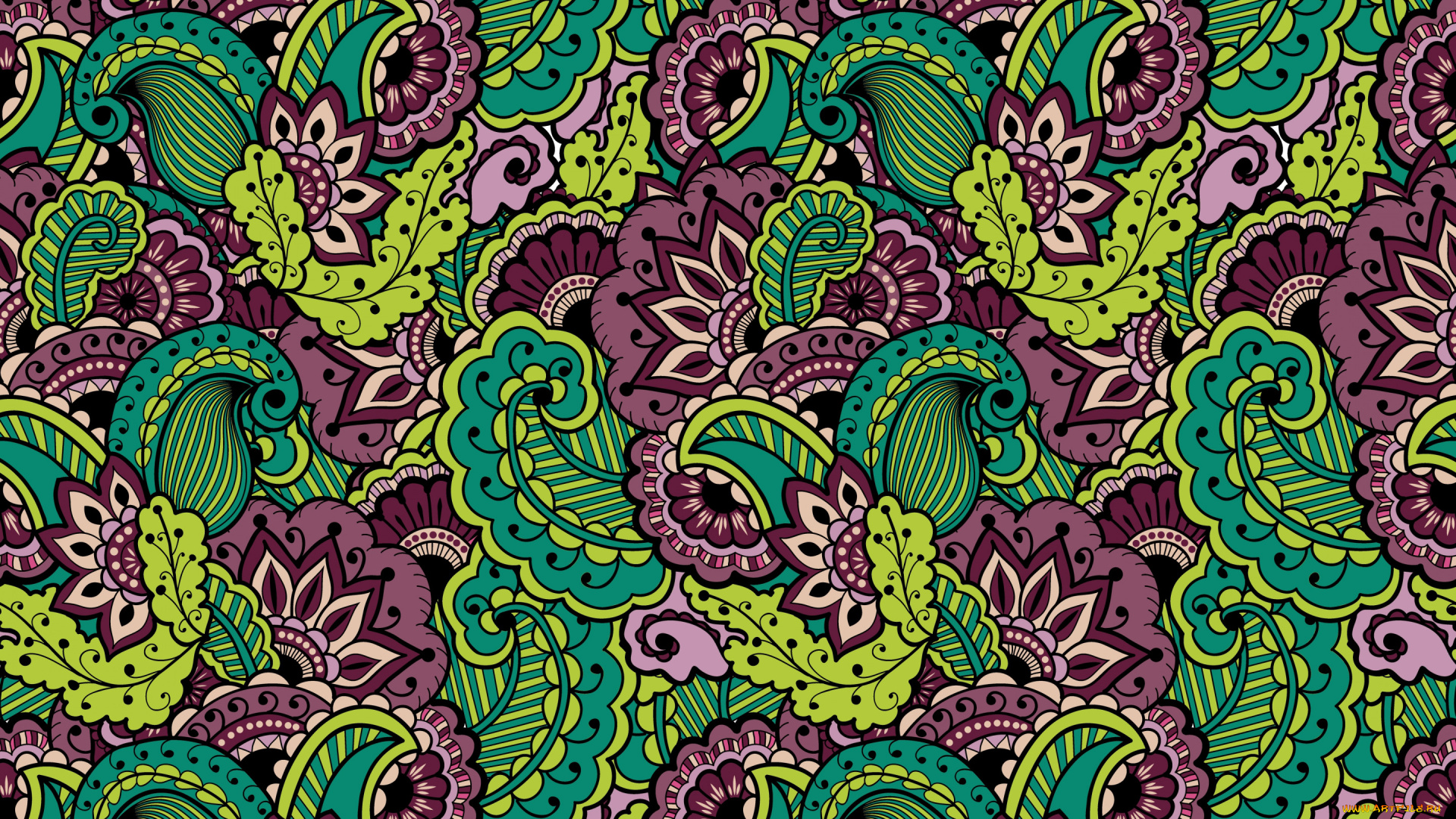 векторная, графика, графика, , graphics, цветы, фон, узор, текстура, пейсли