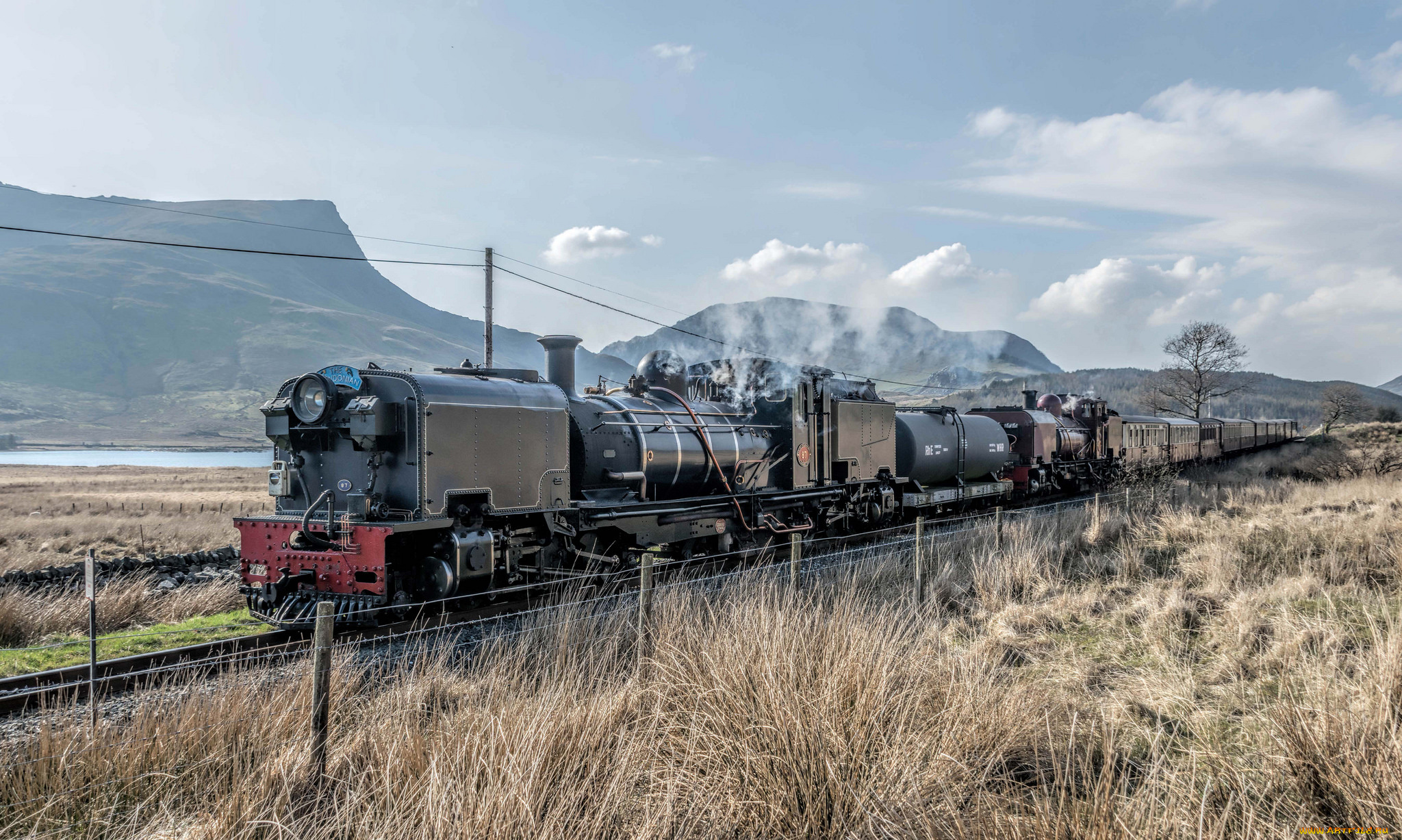 техника, паровозы, локомотив, состав