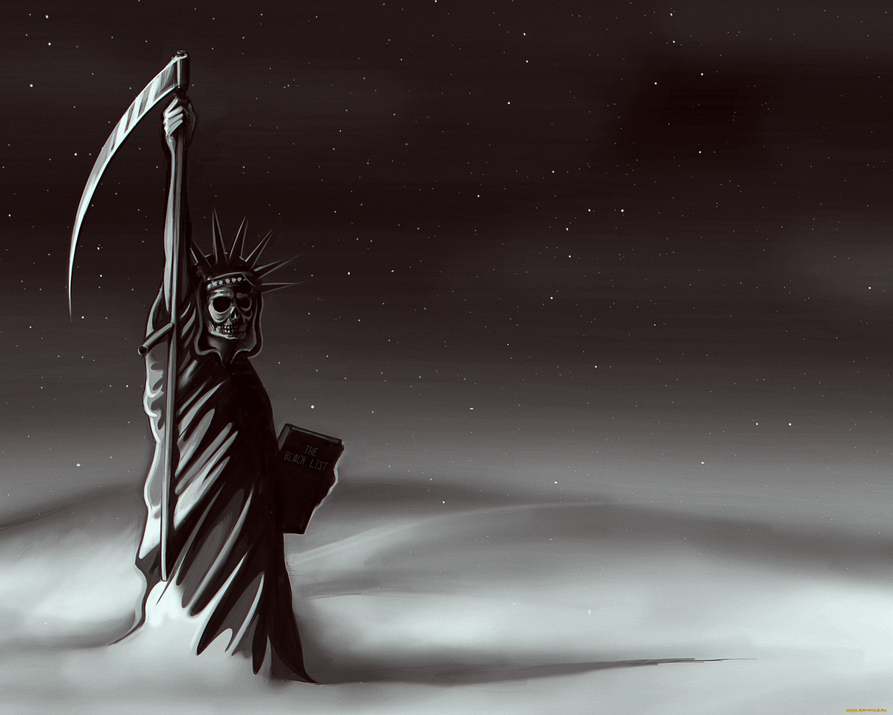 фэнтези, нежить, книга, коса, существо