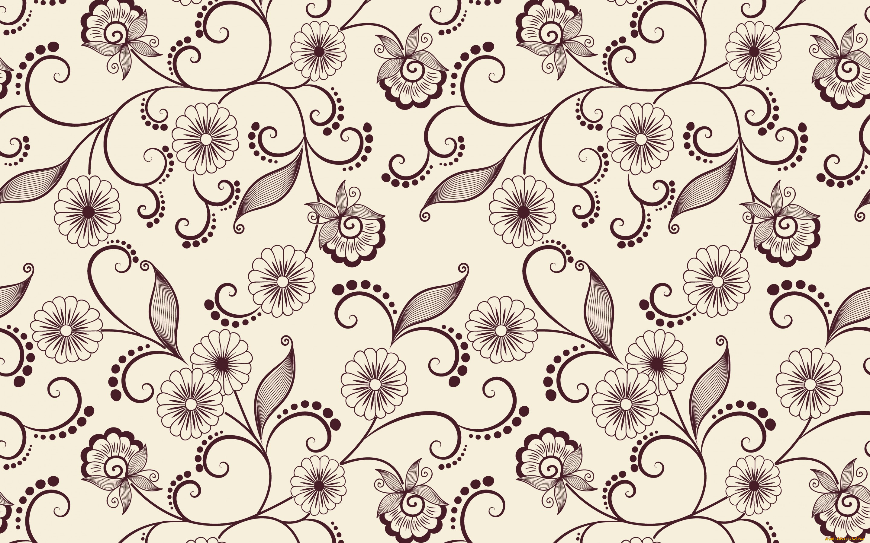 векторная, графика, цветы, , flowers, цветы, фон, узор, вектор, текстура, листики