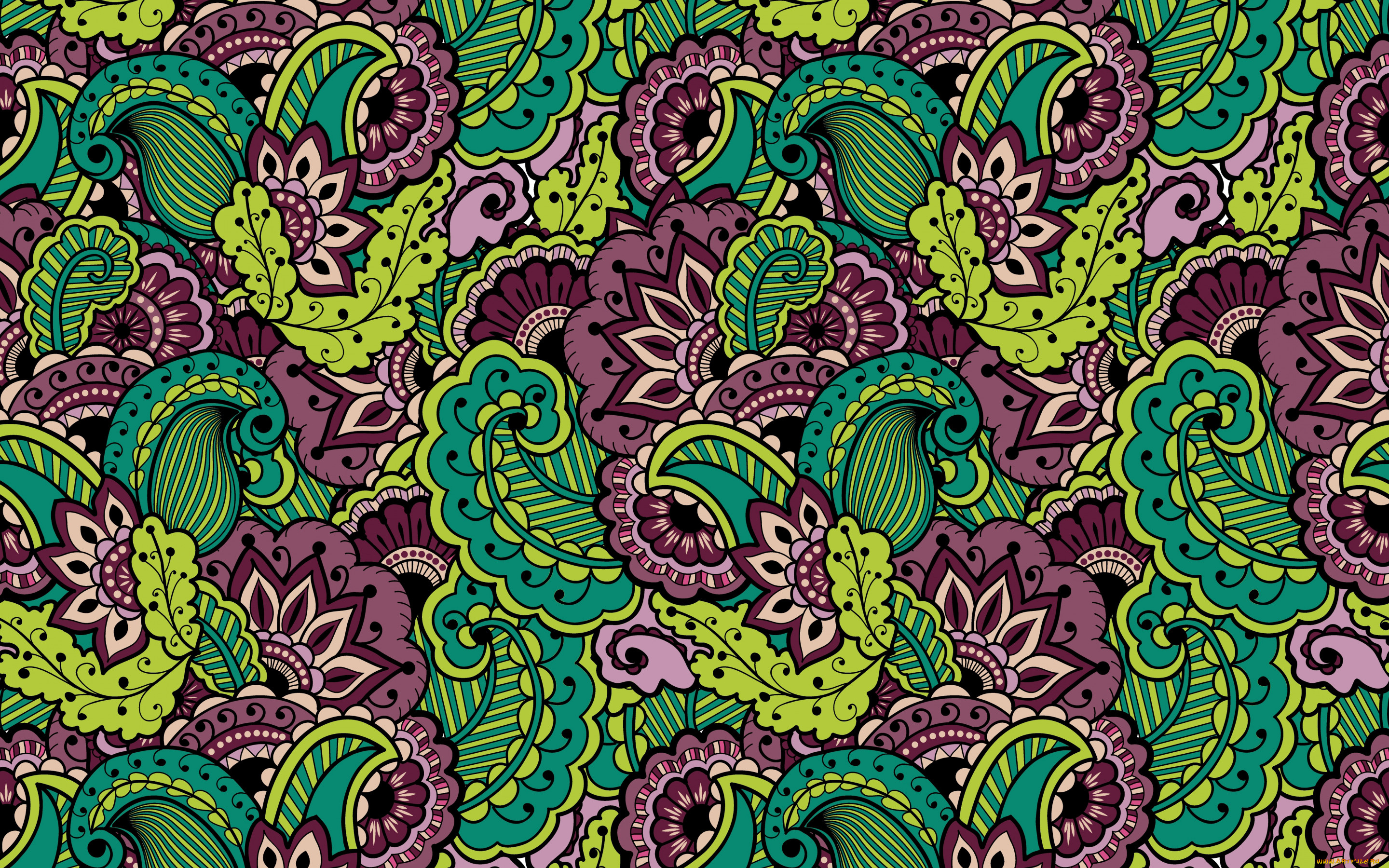 векторная, графика, графика, , graphics, цветы, фон, узор, текстура, пейсли