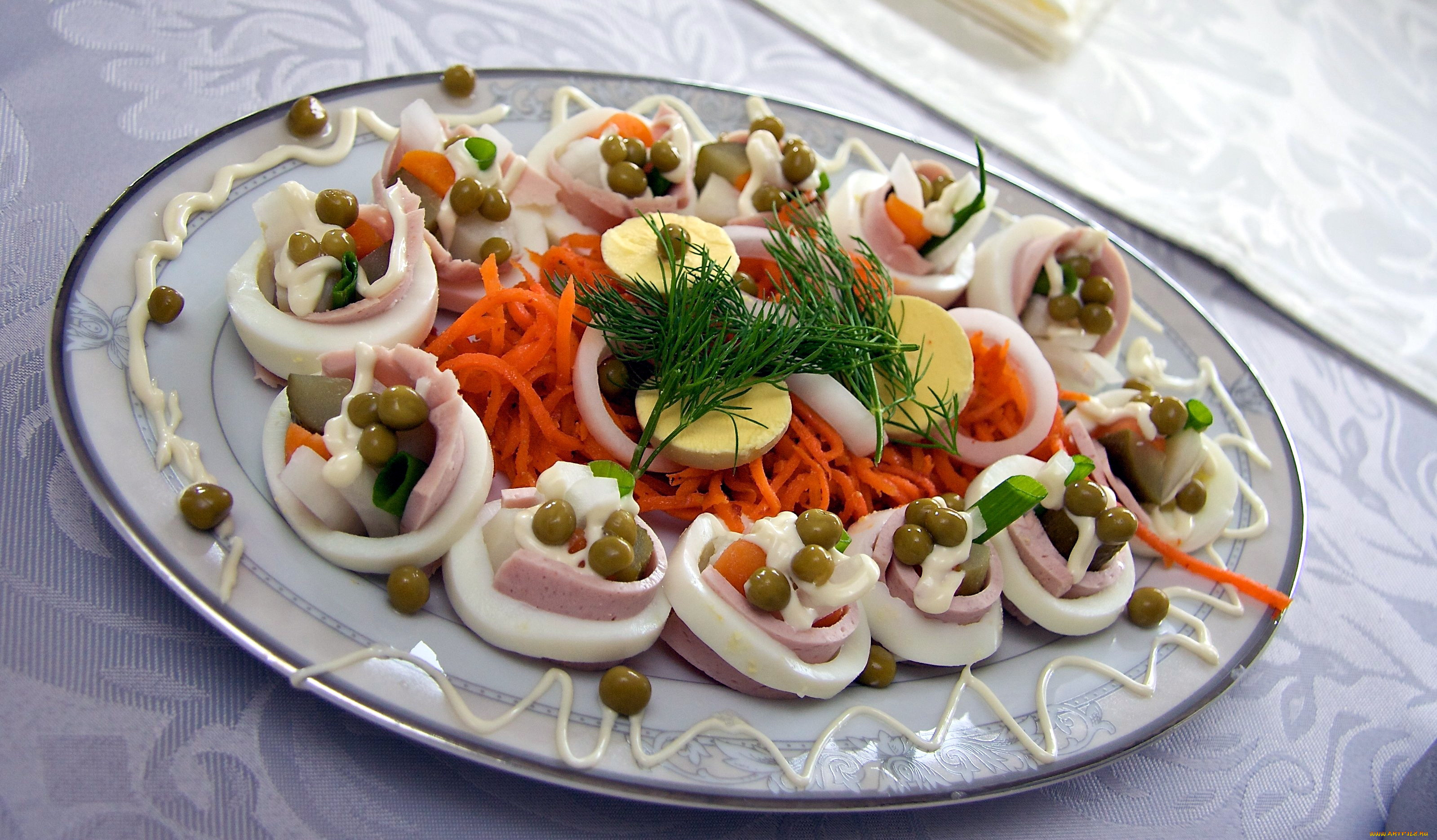 еда, Яичные, блюда, фаршированные, яйца, закуска