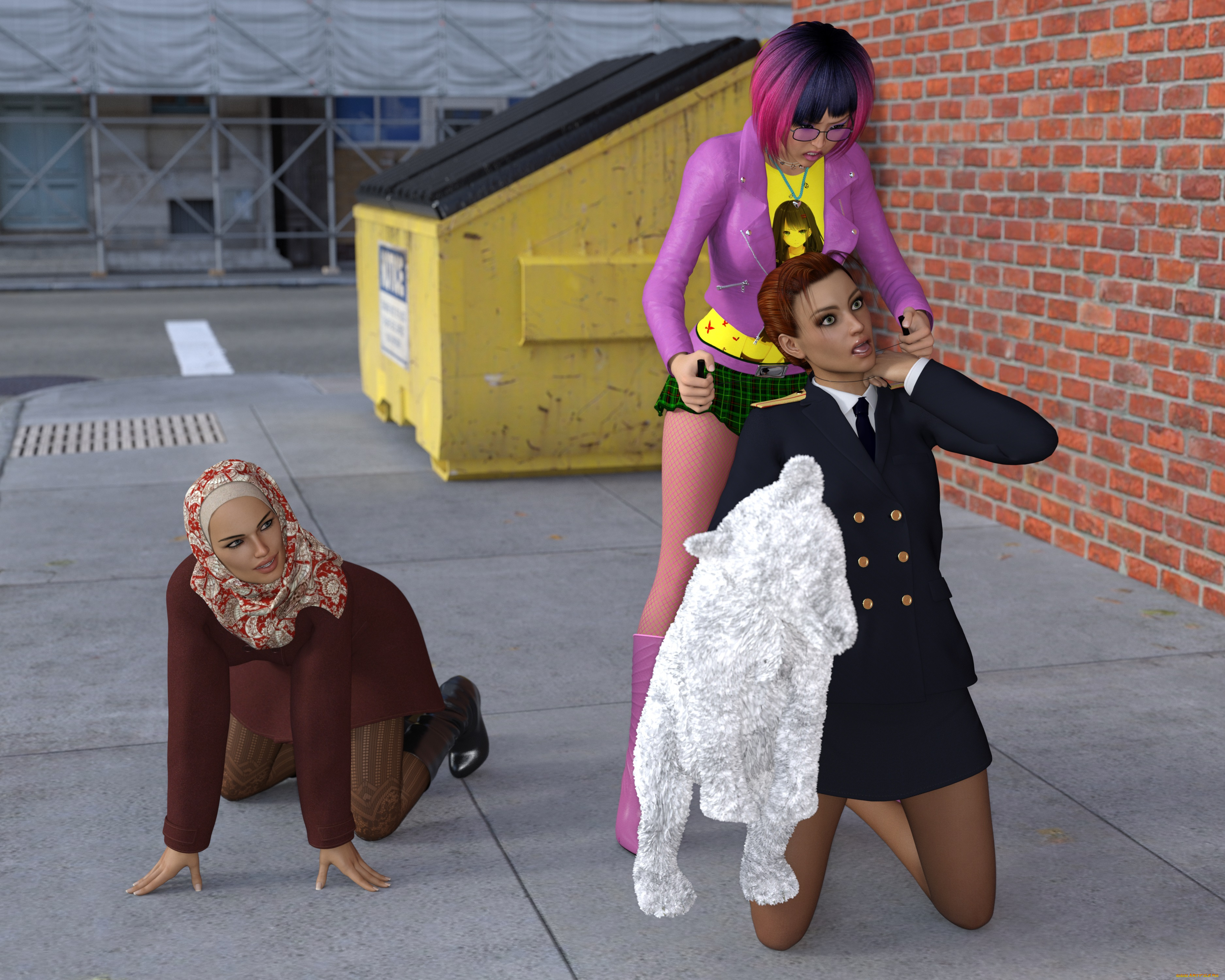 she, wolf, 3д, графика, фантазия, , fantasy, девушки, взгляд, фон