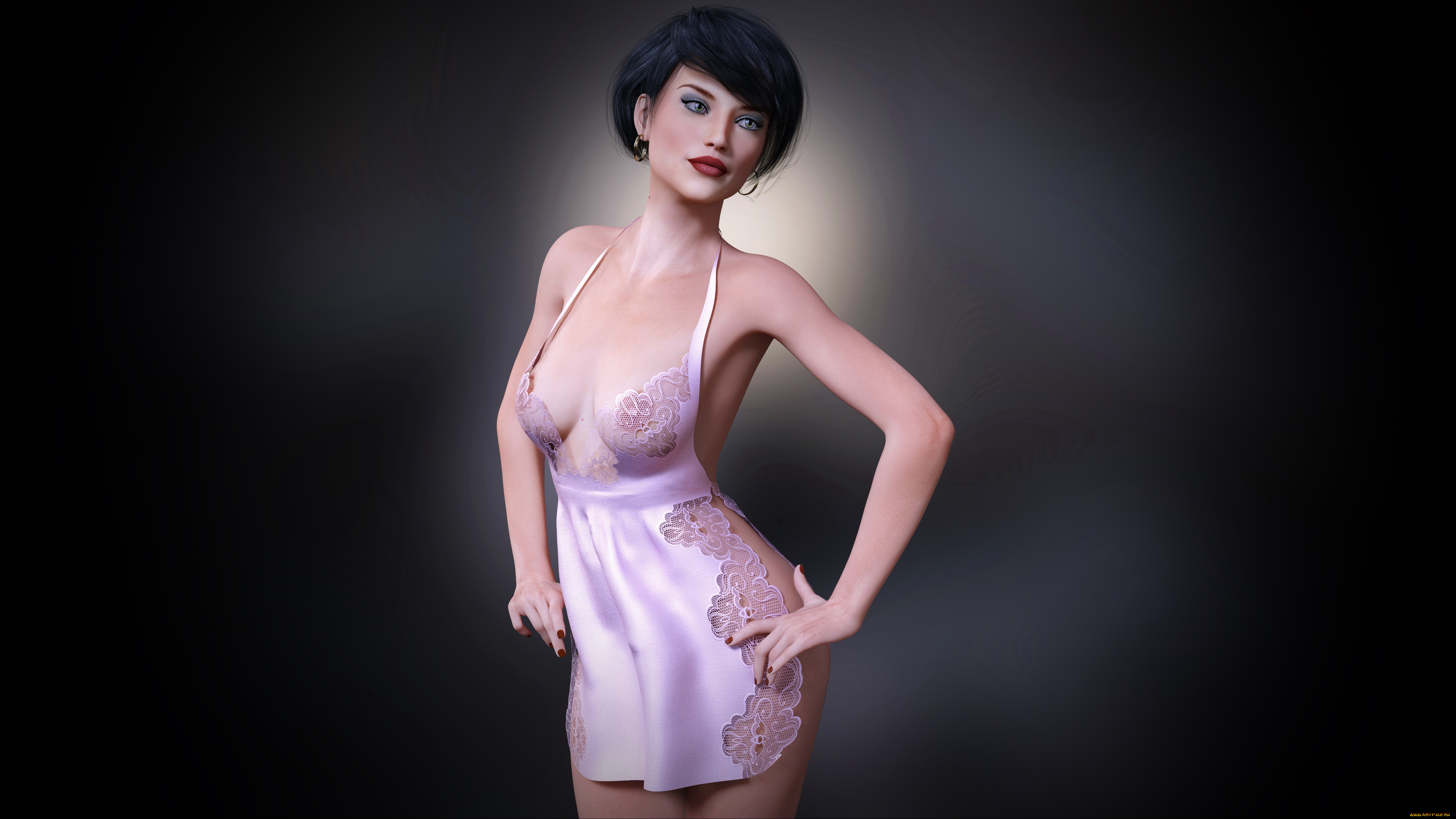 3д, графика, люди, , people, девушка, взгляд, фон