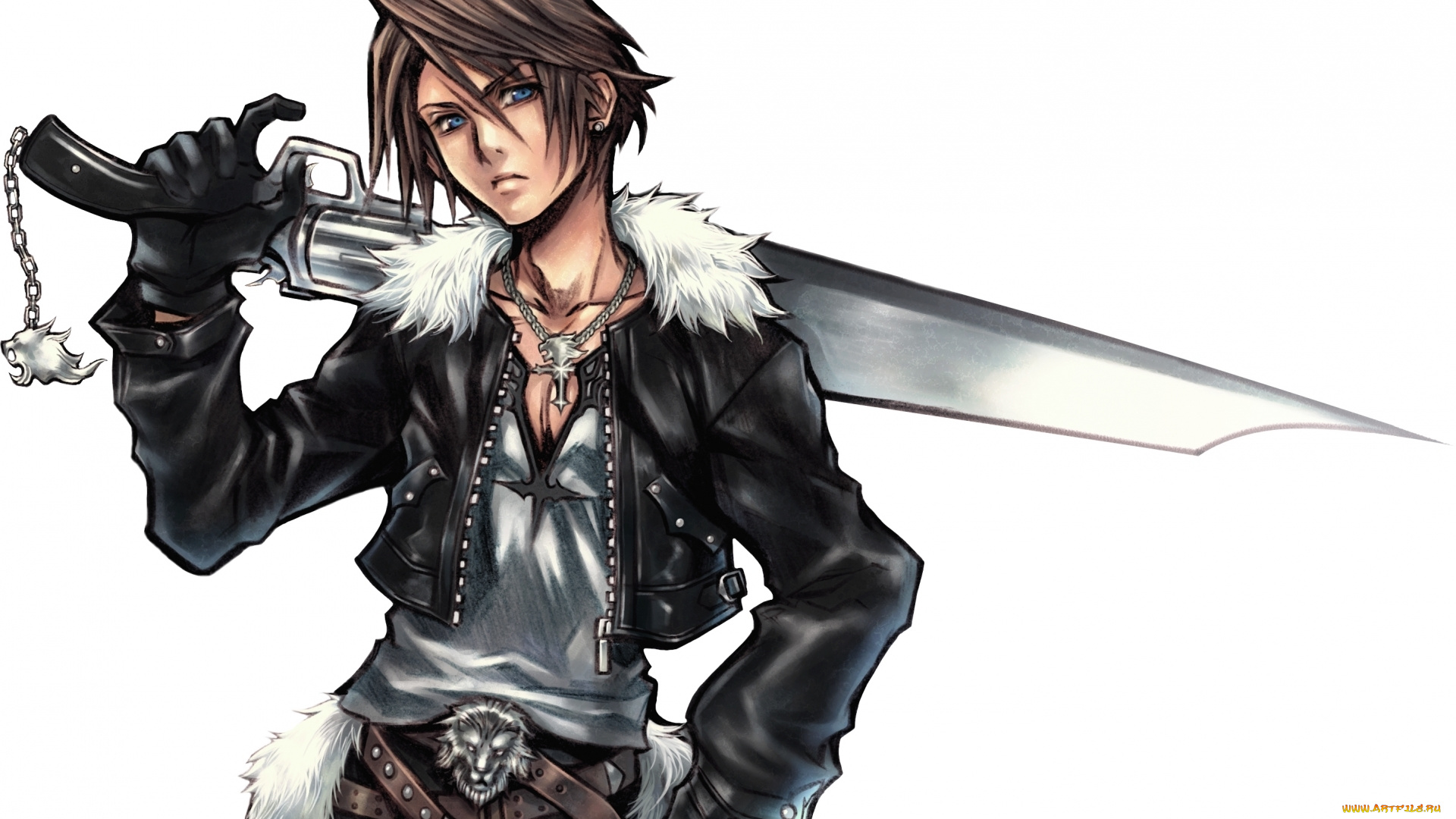 видео, игры, final, fantasy, viii, парень, оружие