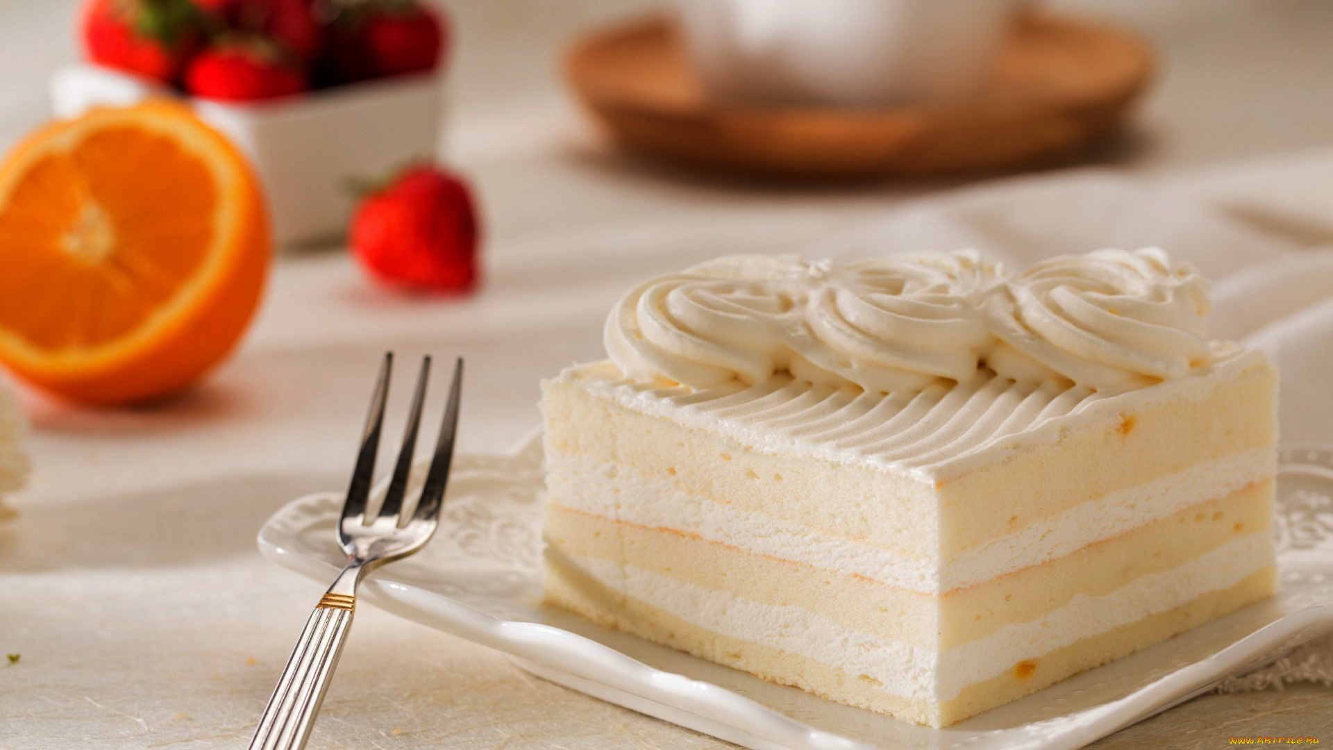 еда, торты, торт, крем