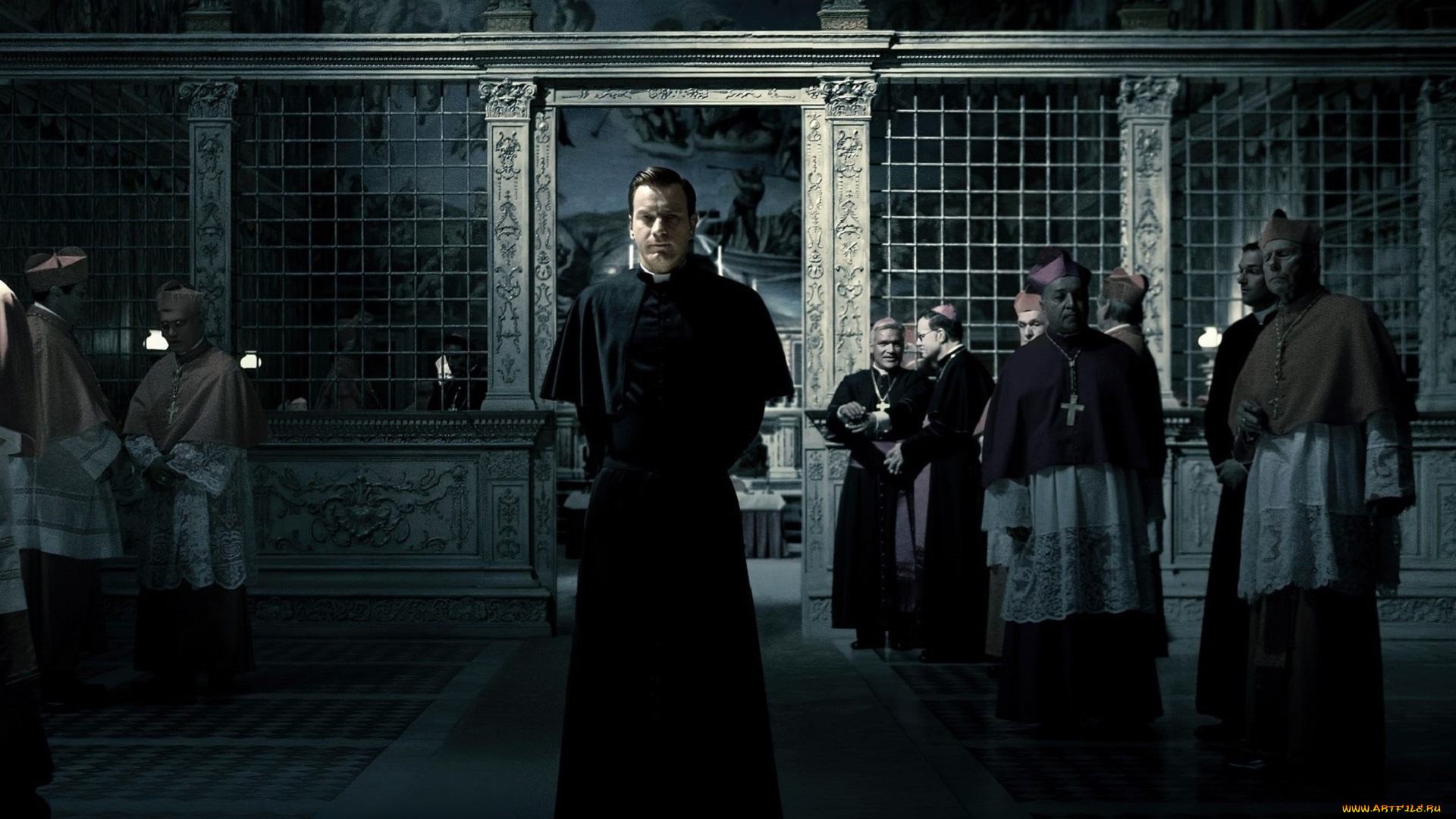 кино, фильмы, angels, &, demons, священники