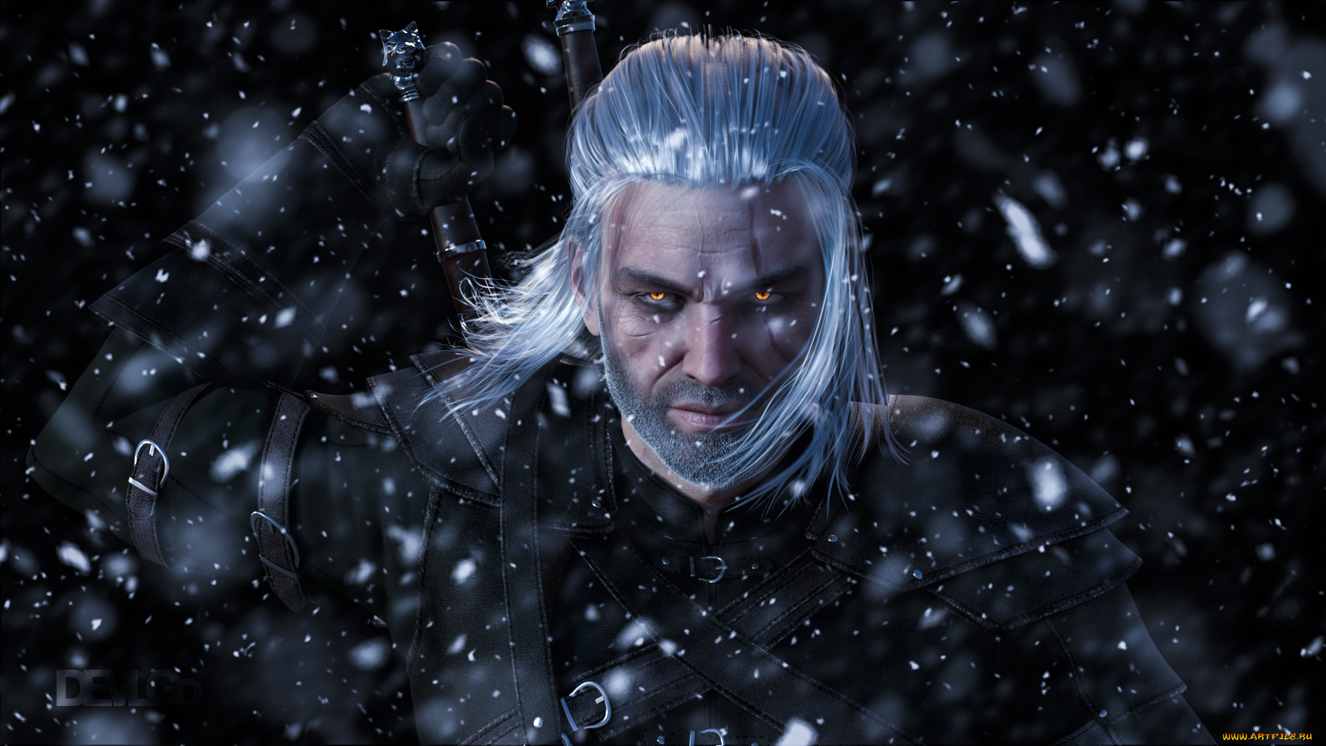 видео, игры, the, witcher, 3, , wild, hunt, мужчина, фон, взгляд